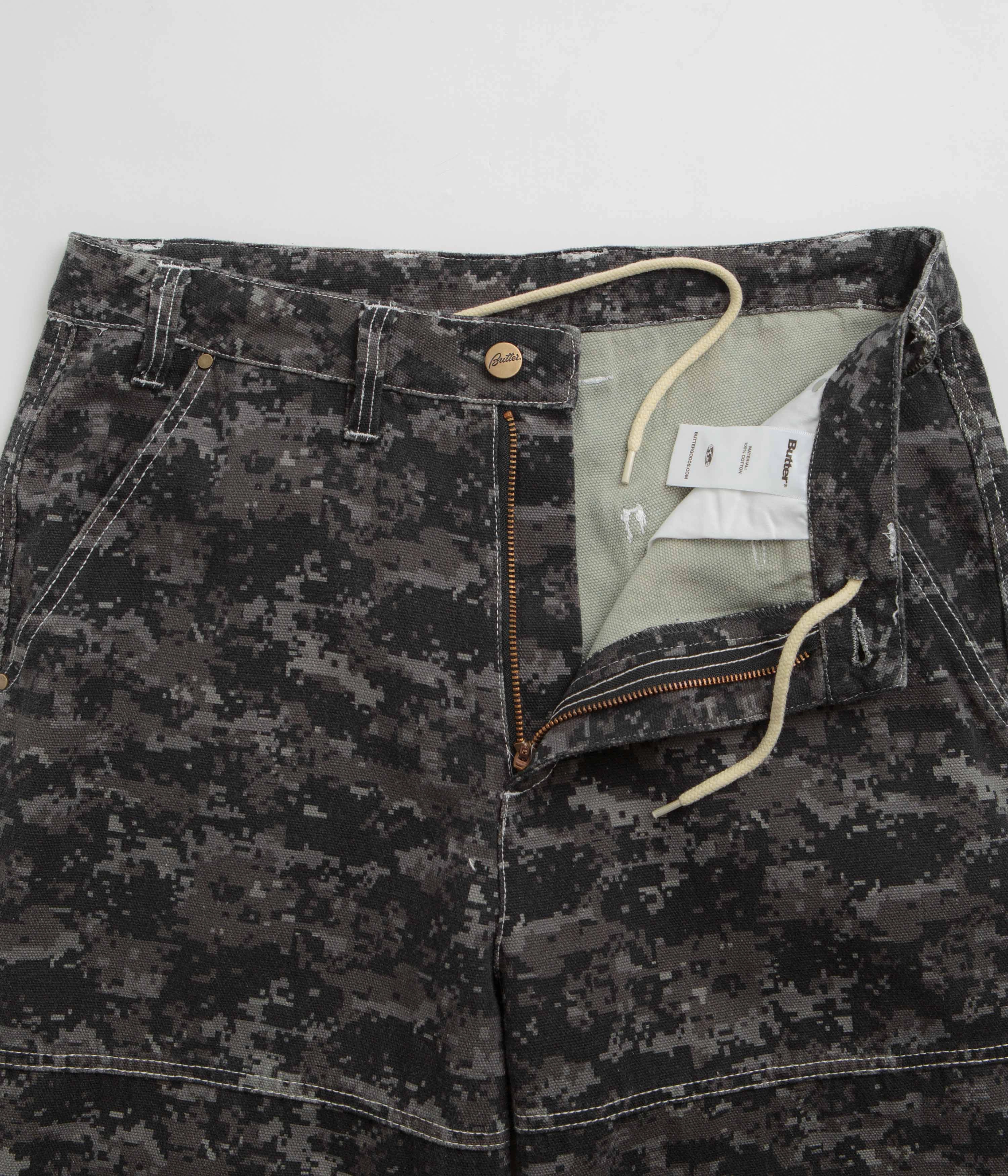 Butter Goods Work Pants - Dark Digital Camo Travel Friendly Practical Style