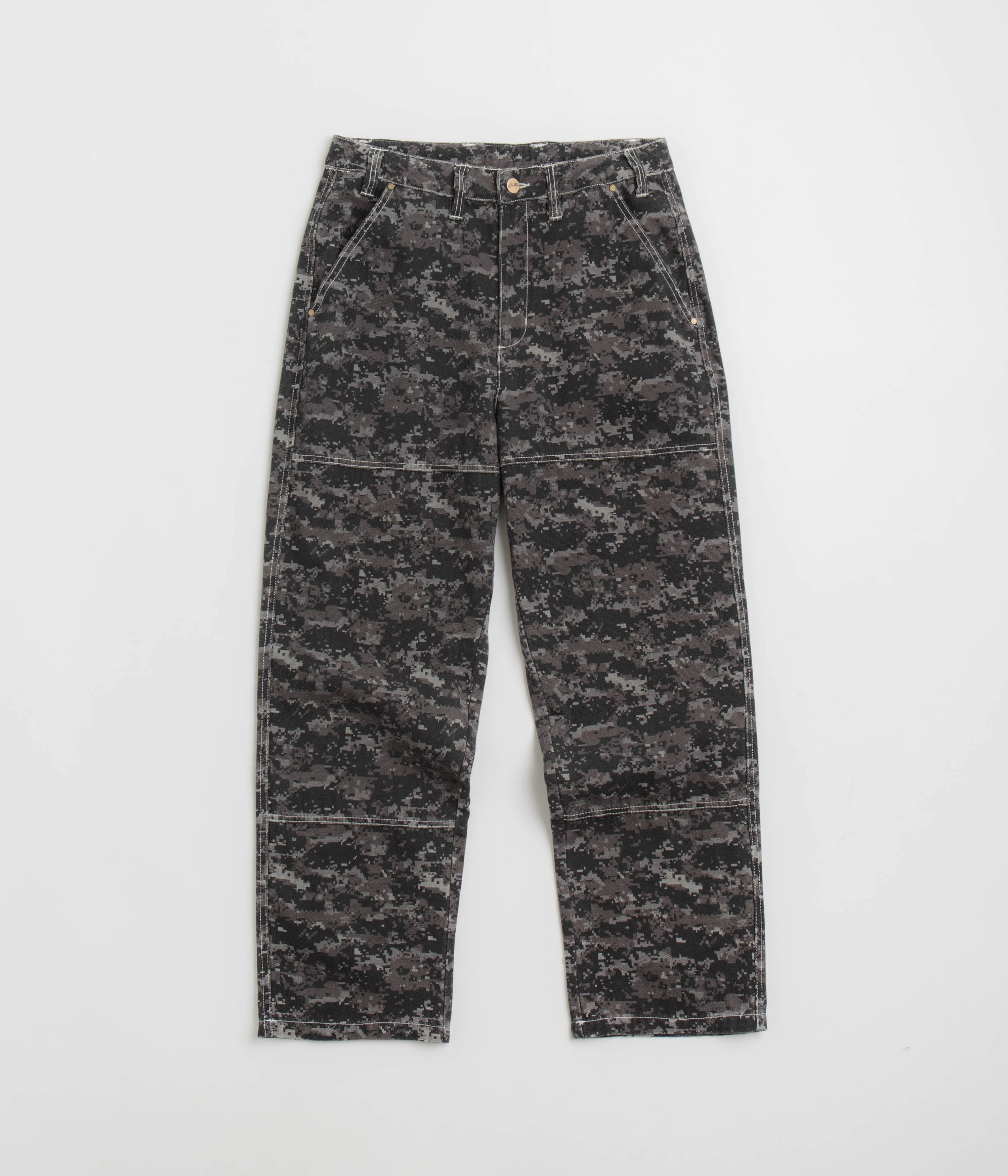 Butter Goods Work Pants - Dark Digital Camo Long Wear Non Tapered Leg