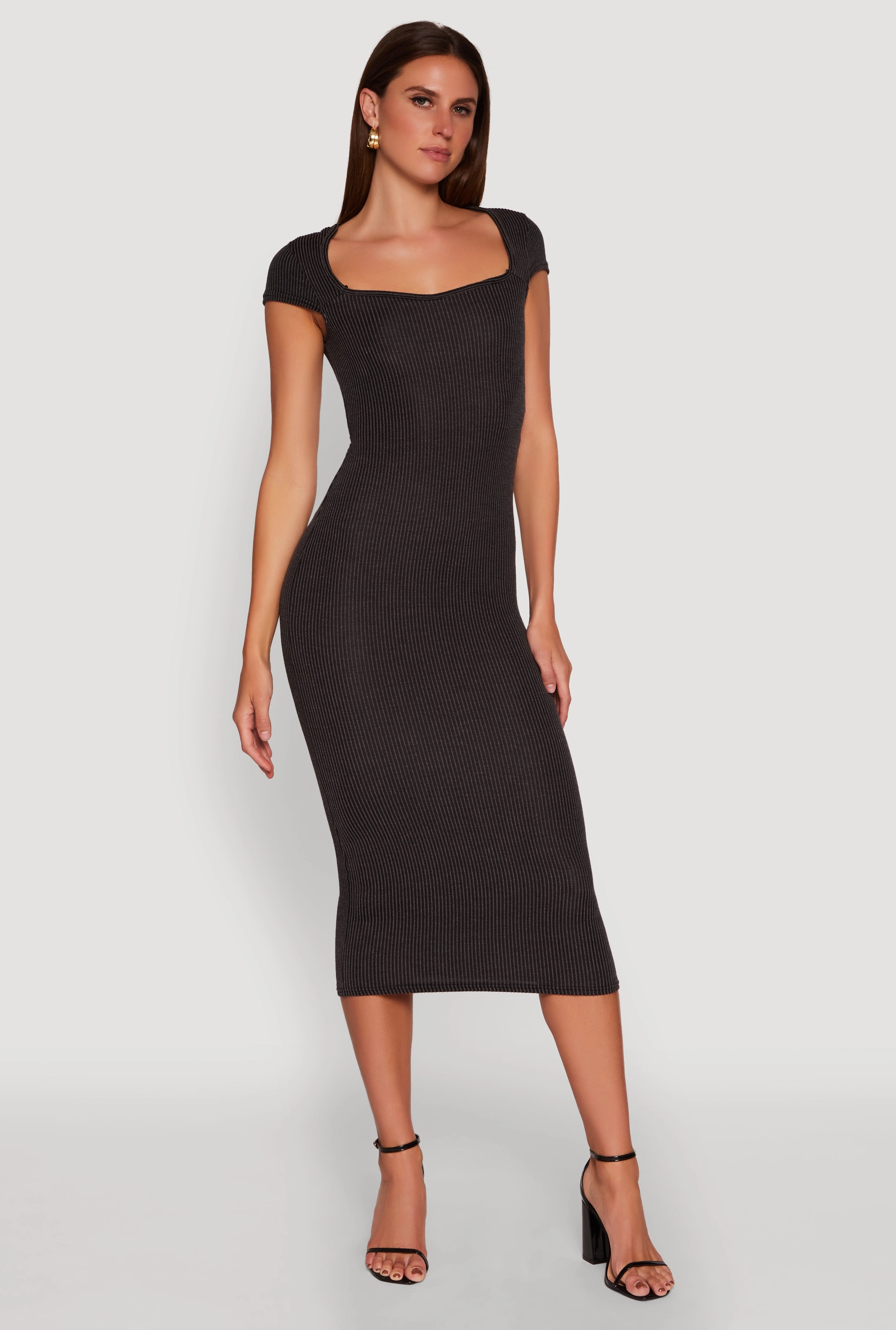 All Inclusive Layered Movement Trendy Textured Knit Tie Back Cut Out Maxi Dress