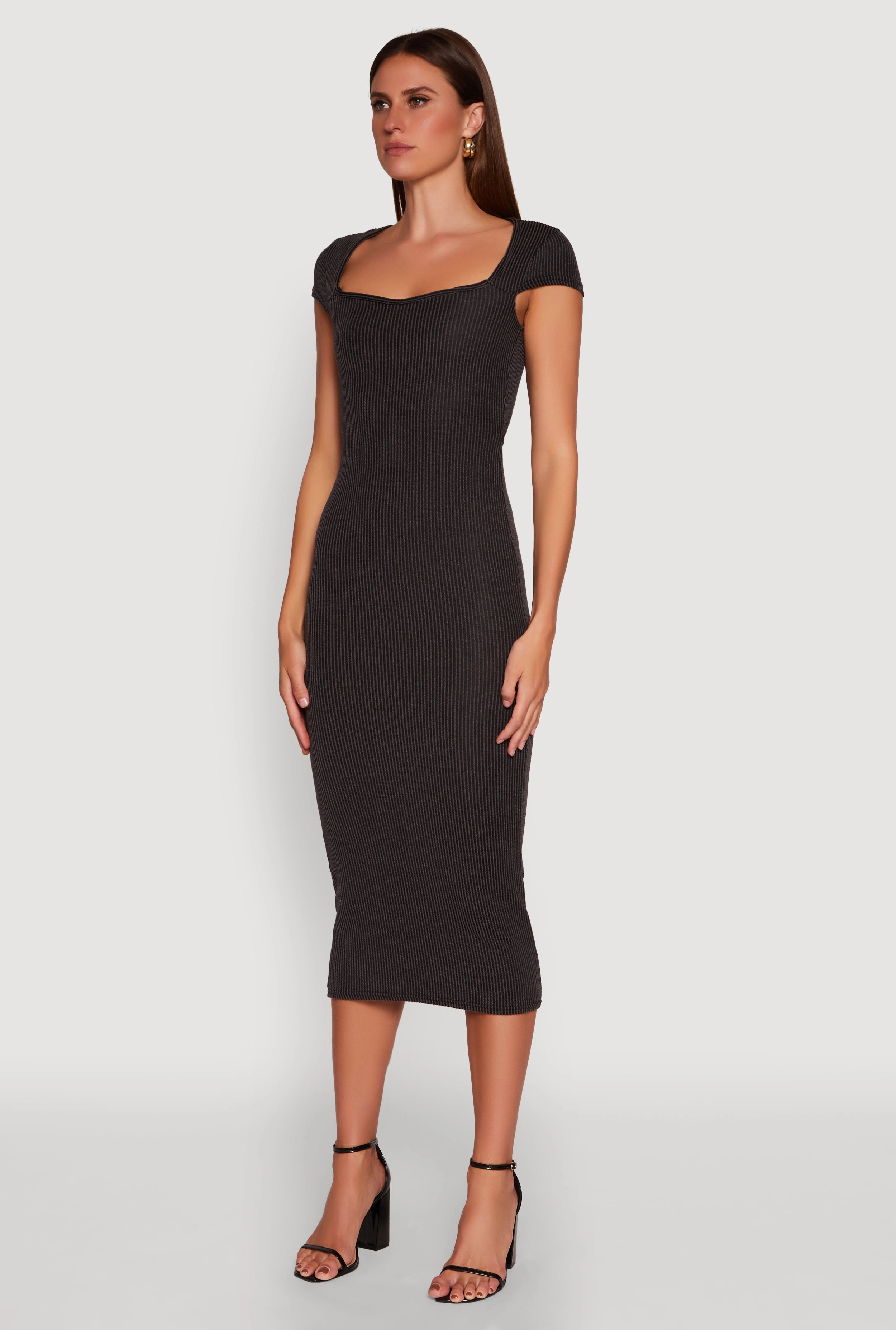 Trendy Textured Knit Tie Back Cut Out Maxi Dress Textured Layers Cozy Mood
