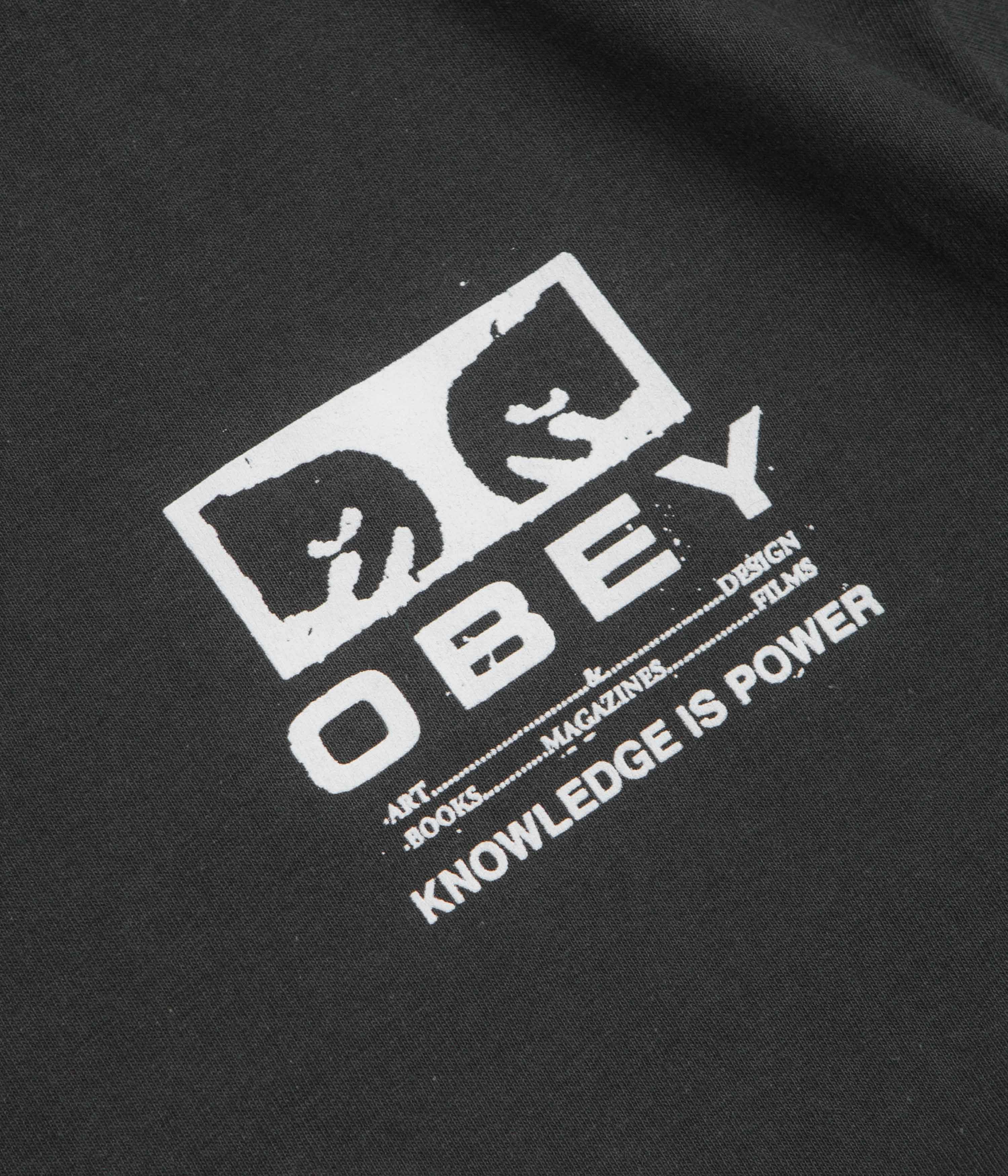 Outdoor Wear Stylish and Fun Obey Permission T-Shirt - Vintage Black