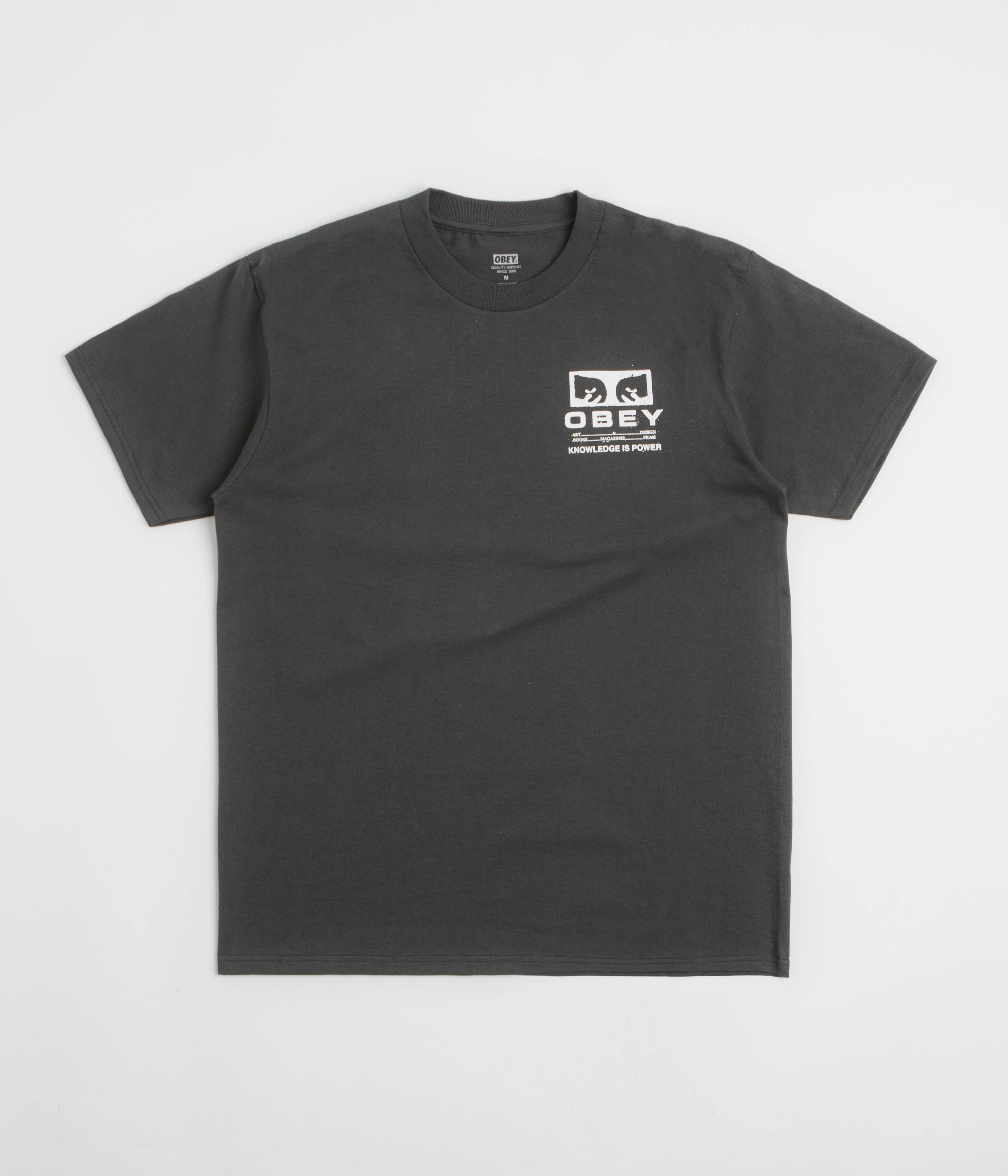 Obey Permission T-Shirt - Vintage Black Pilling Resistant Finish