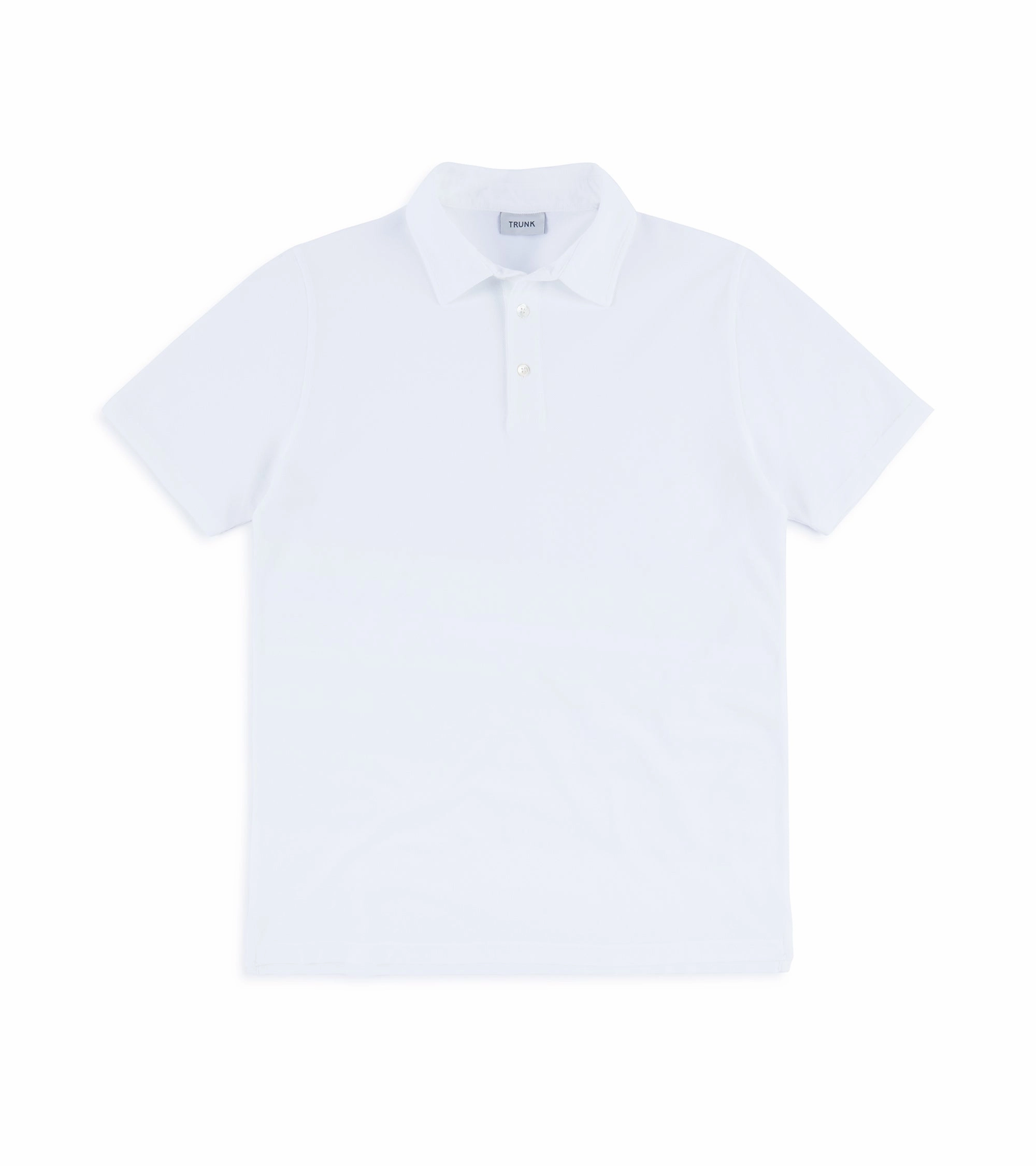Trunk Moxon Short Sleeve Polo Shirt: White Soft Material