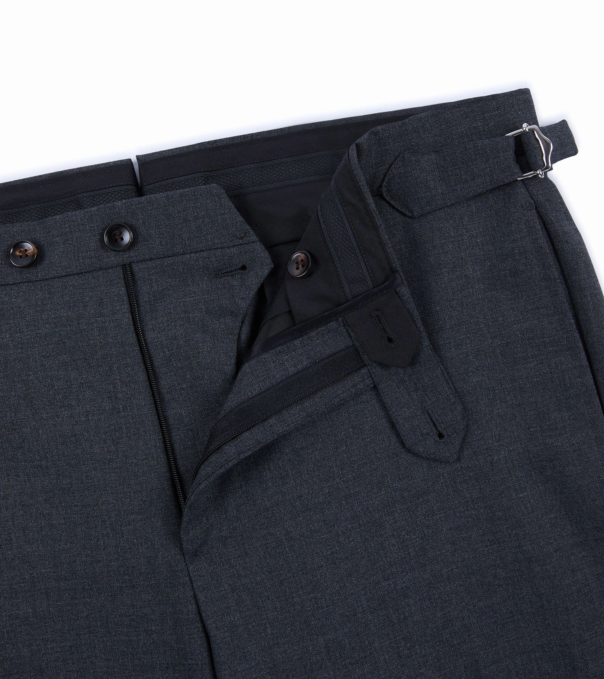 Trunk Walbrook Wool Fresco Suit Trousers: Grey EcoFriendlyMaterial