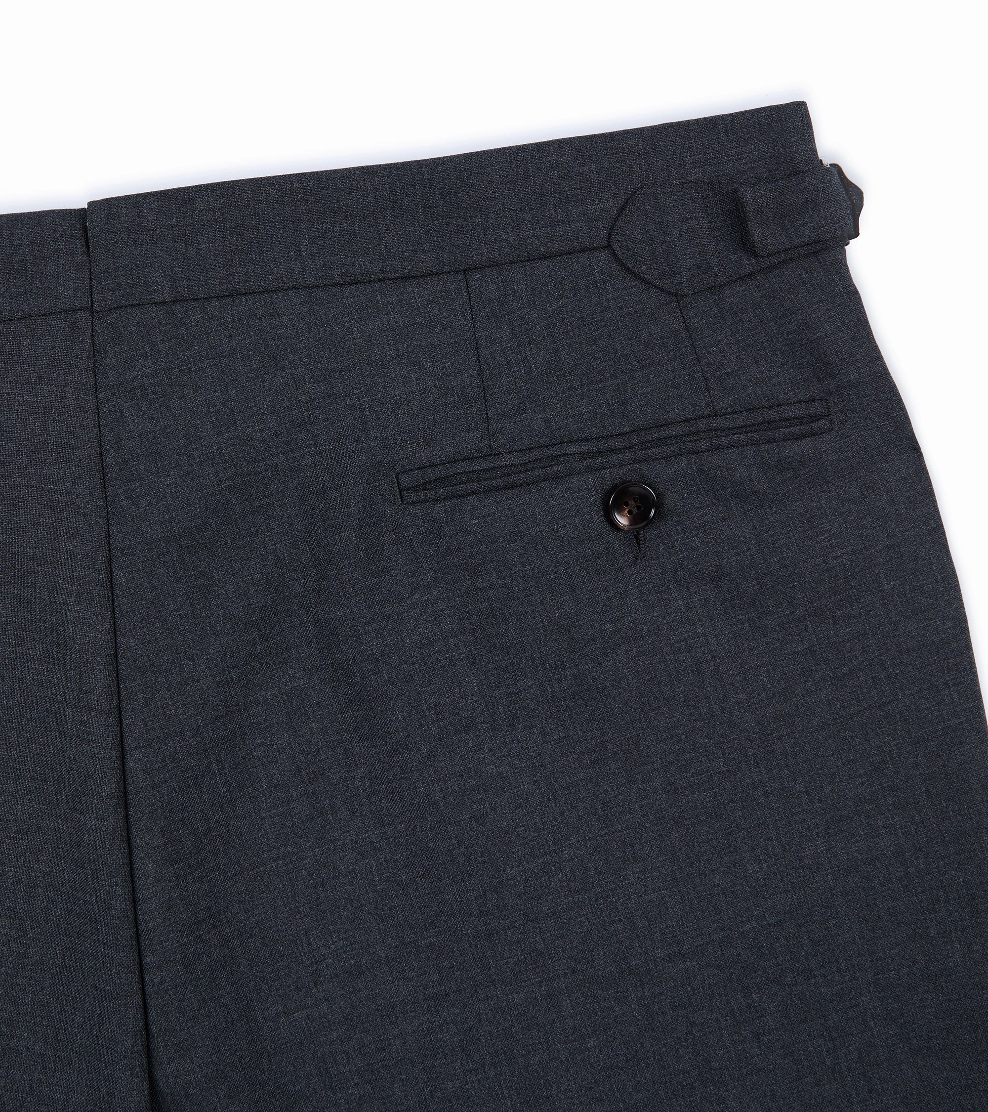 Trunk Walbrook Wool Fresco Suit Trousers: Grey Soft Finish