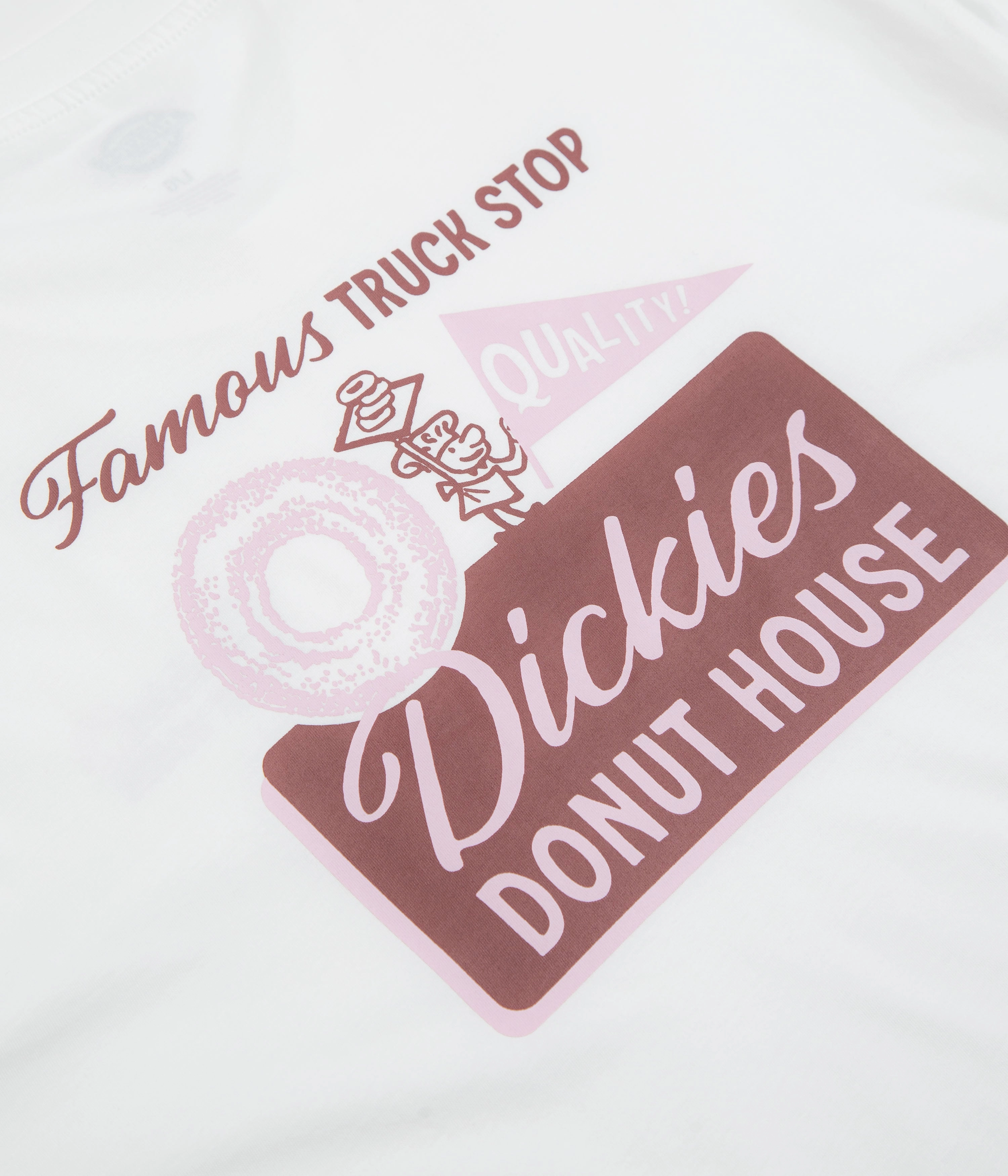 Eco Friendly Material Dickies Donut House T-Shirt - White
