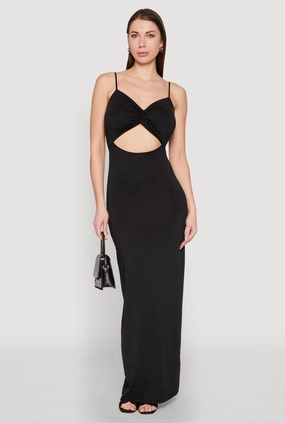 Twist Front Cut Out Maxi Dress Calm Energy