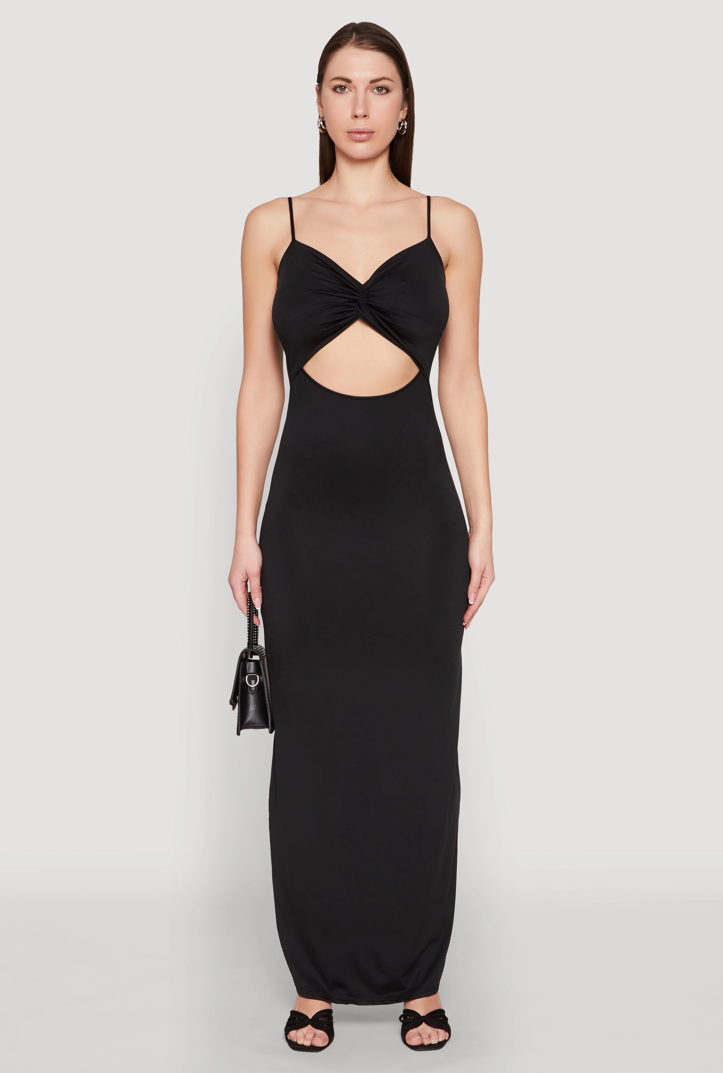 budget-friendly Twist Front Cut Out Maxi Dress