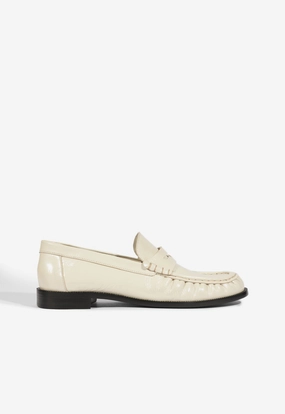 Peep Toe Leather Pumps Tyche Patent Flat