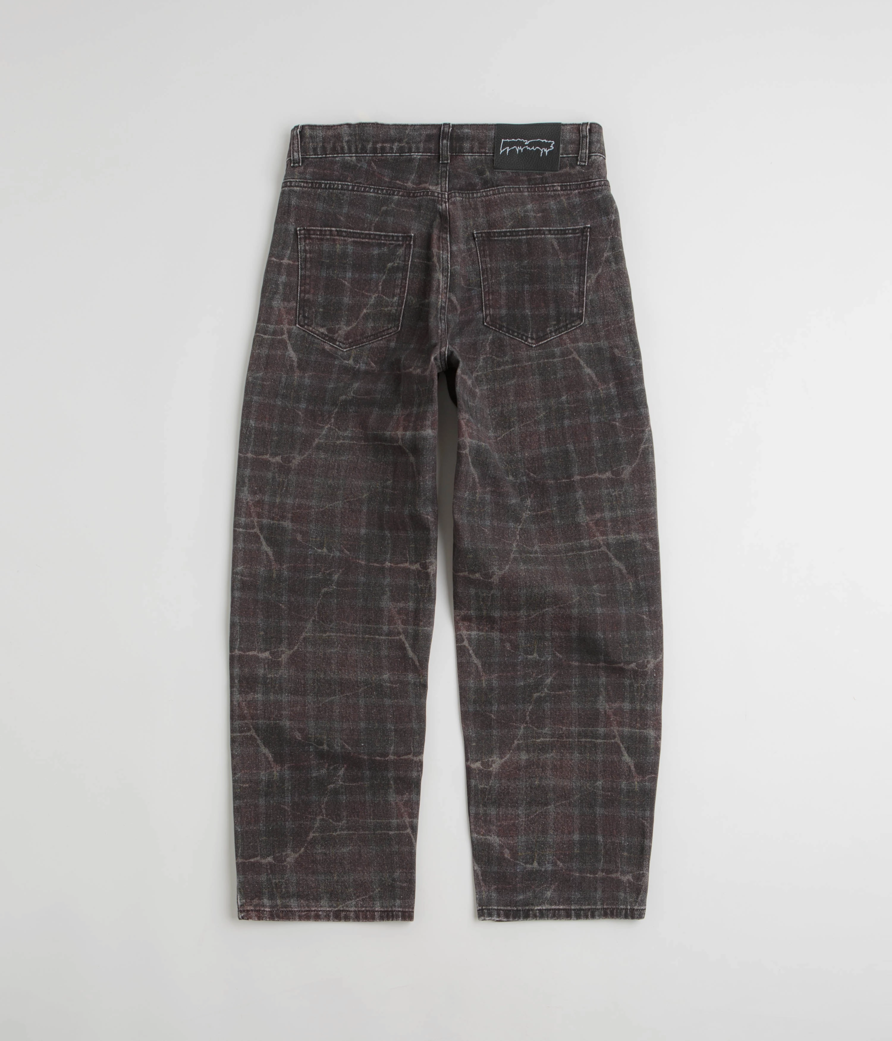 Functional Fit Bootcut shape Fucking Awesome Distressed Plaid Fecke Jeans - Plaid