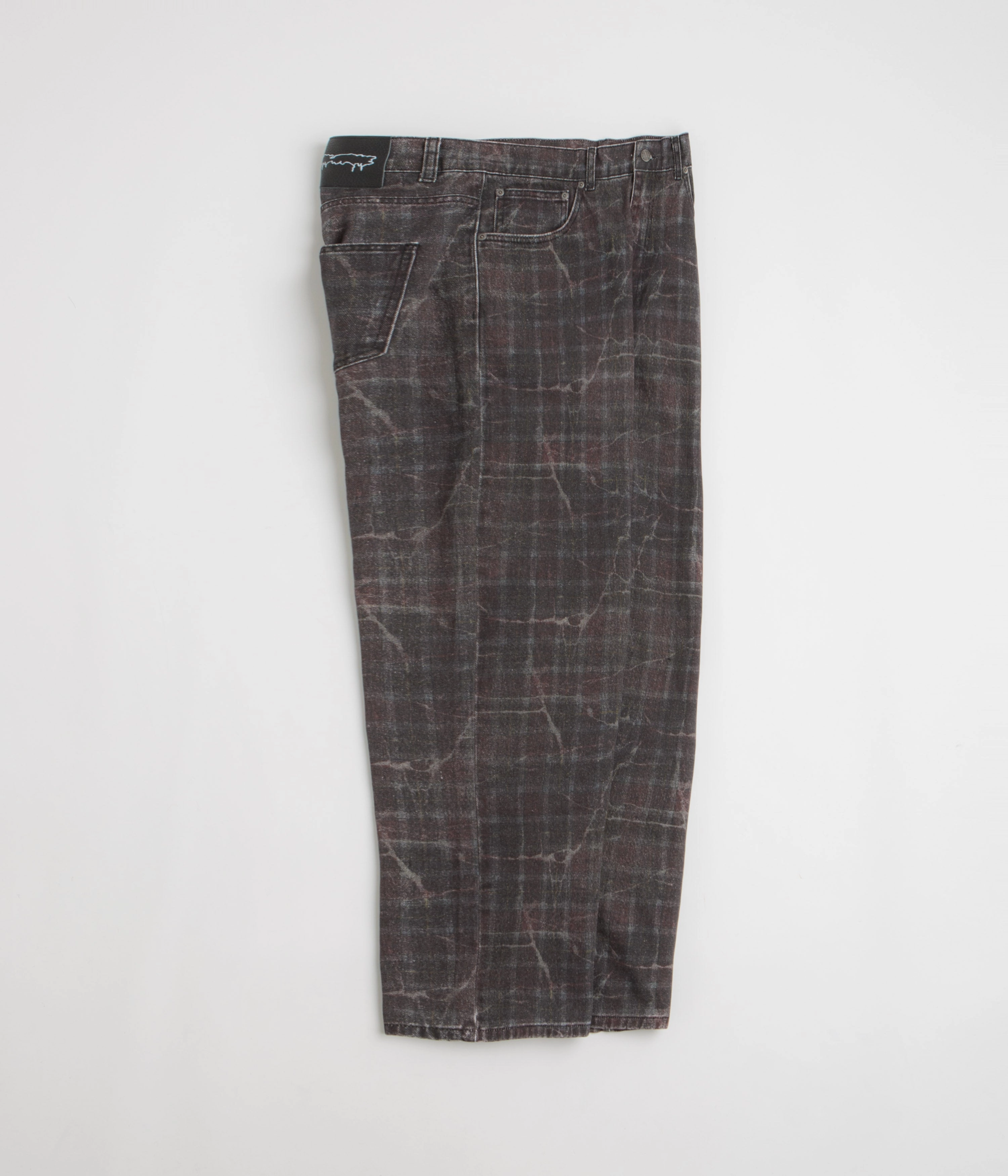 Fucking Awesome Distressed Plaid Fecke Jeans - Plaid Erasable Logo Patch