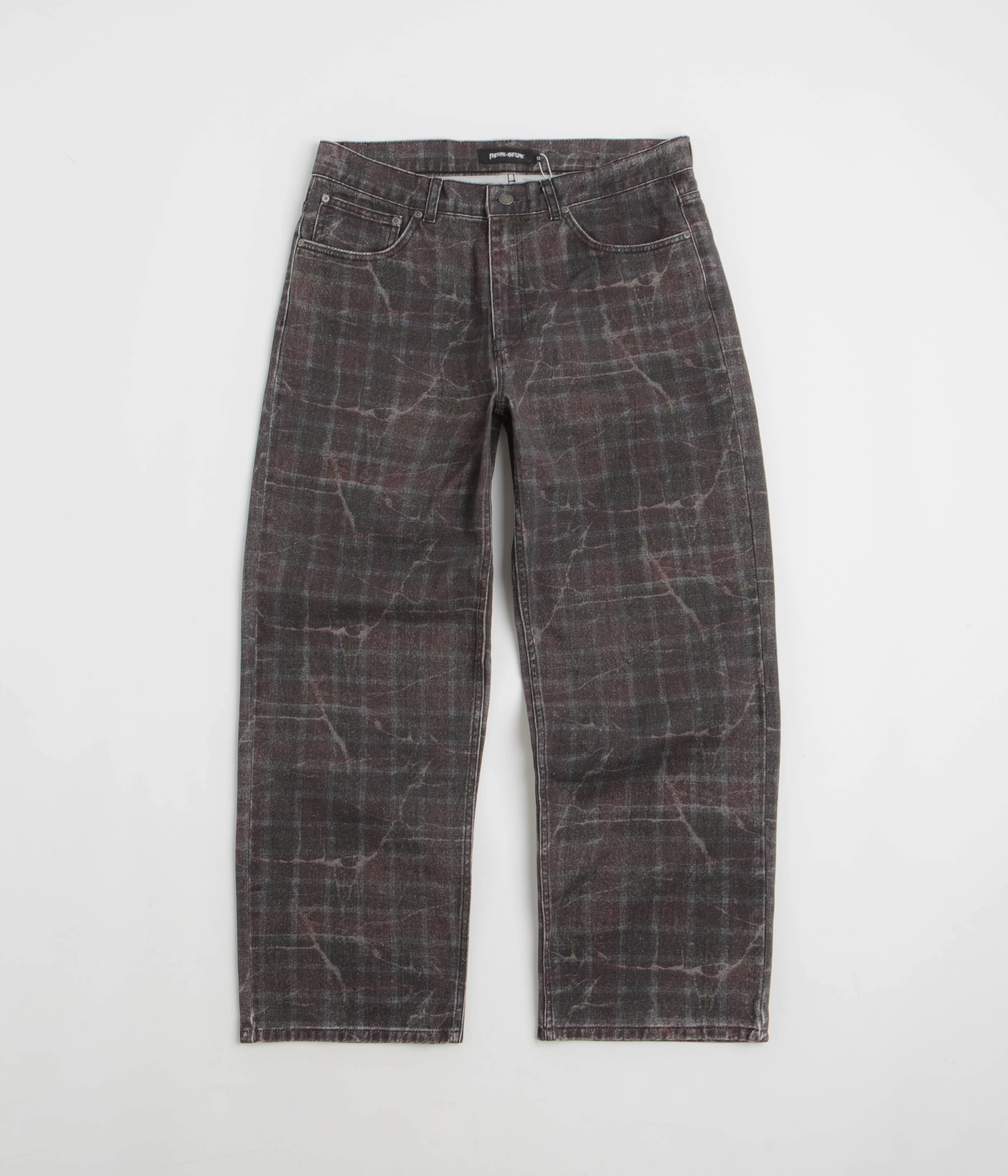 Fucking Awesome Distressed Plaid Fecke Jeans - Plaid Non Binding Cuffs Move Comfort
