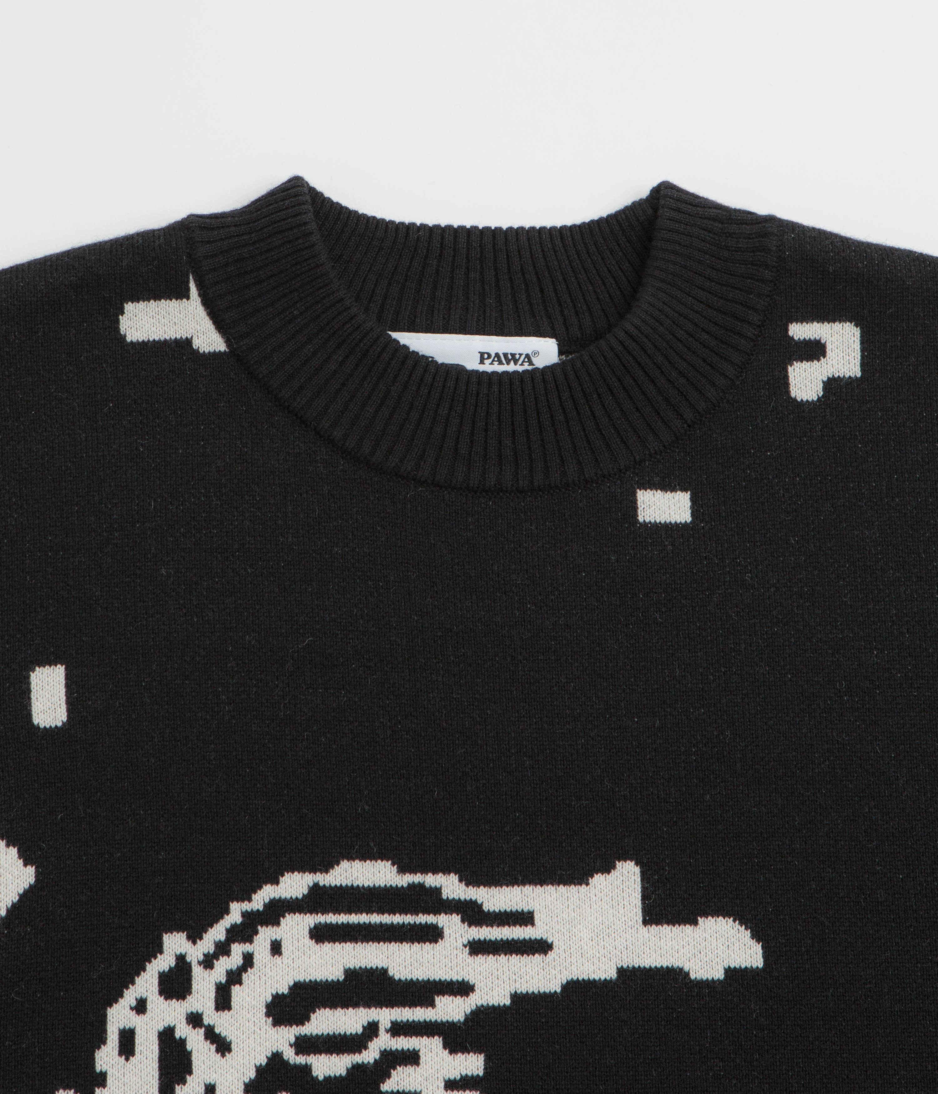 Seasonal piece Durable Fabric Pawa Speed Sports Digi Doggo Knit Sweatshirt - Black