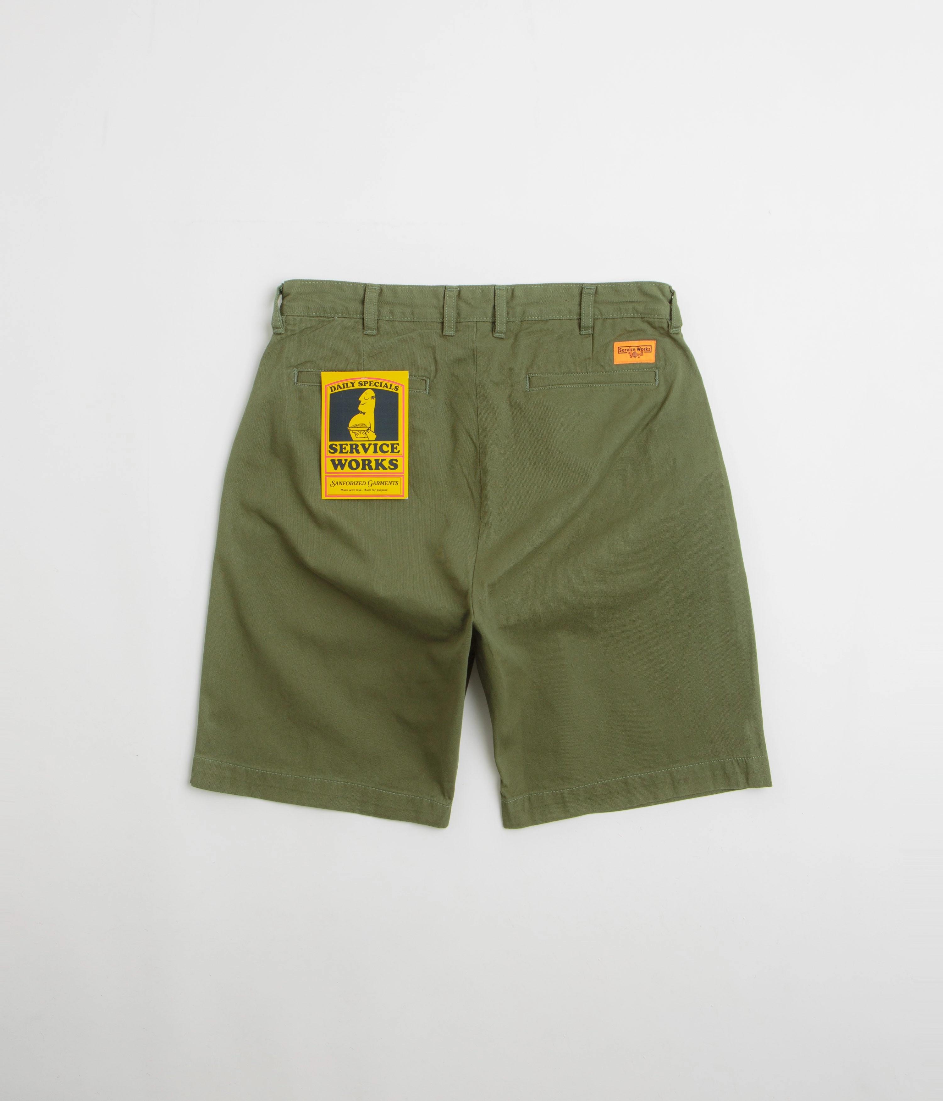 Warm Vibe Service Works Drill Part Timer Shorts - Olive