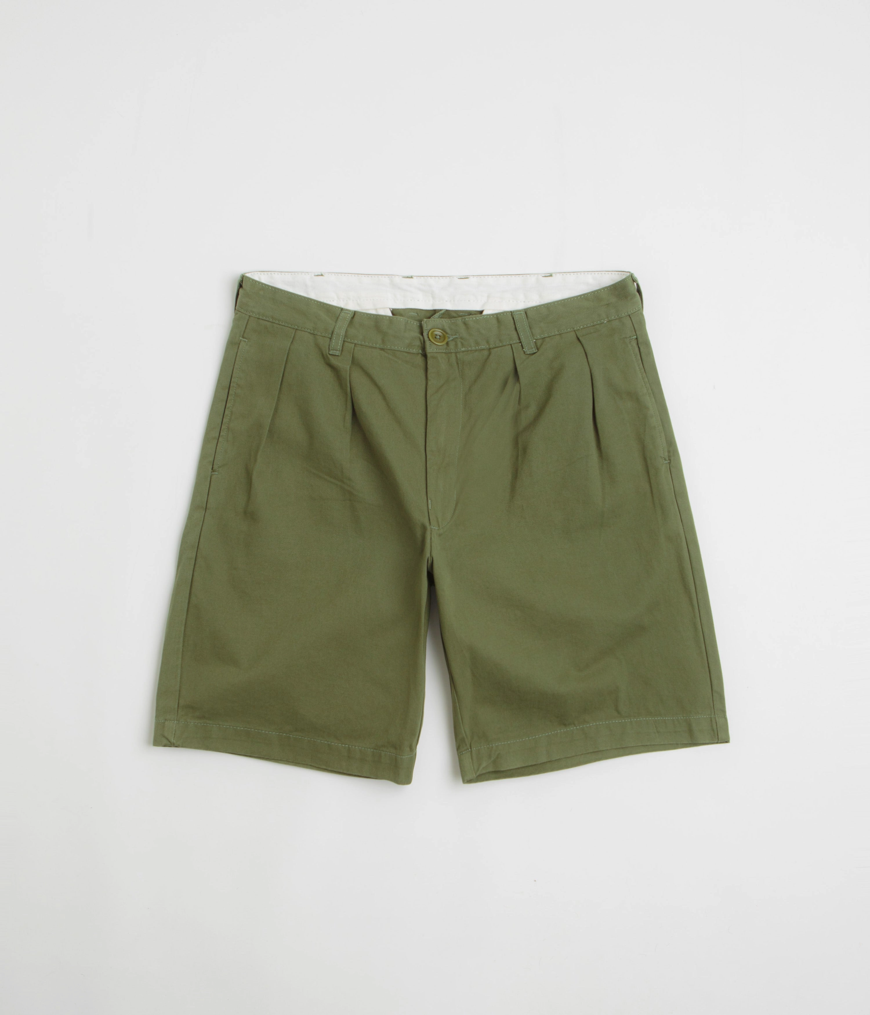 Service Works Drill Part Timer Shorts - Olive High-End Quality