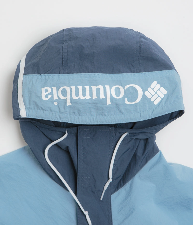 Columbia Challenger II Windbreaker Jacket - Dark Mountain / Ripple Blue Extended Coverage Practical Design