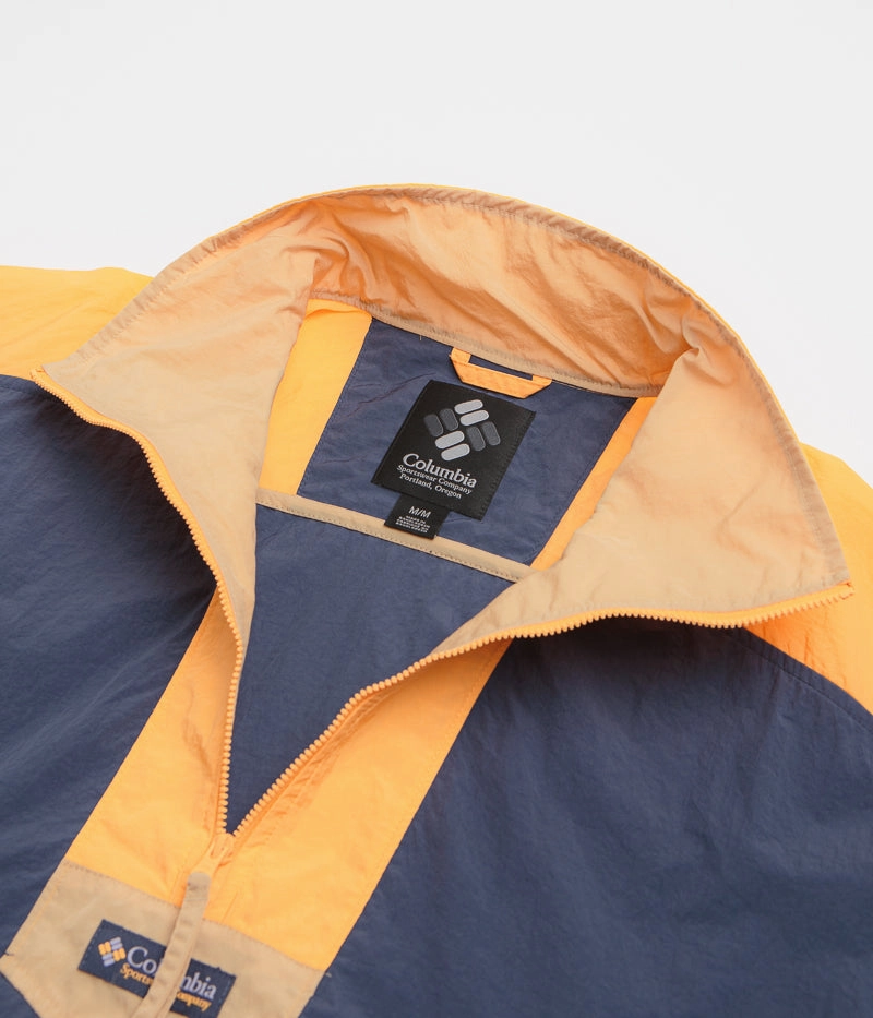 Essential Style Fashion Event Columbia Riptide II Retro Windbreaker Anorak - Nocturnal / Summer Orange