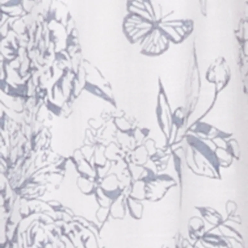 Classic wrap dress Chic Toile de Jouy Puff Sleeve Peasant Dress