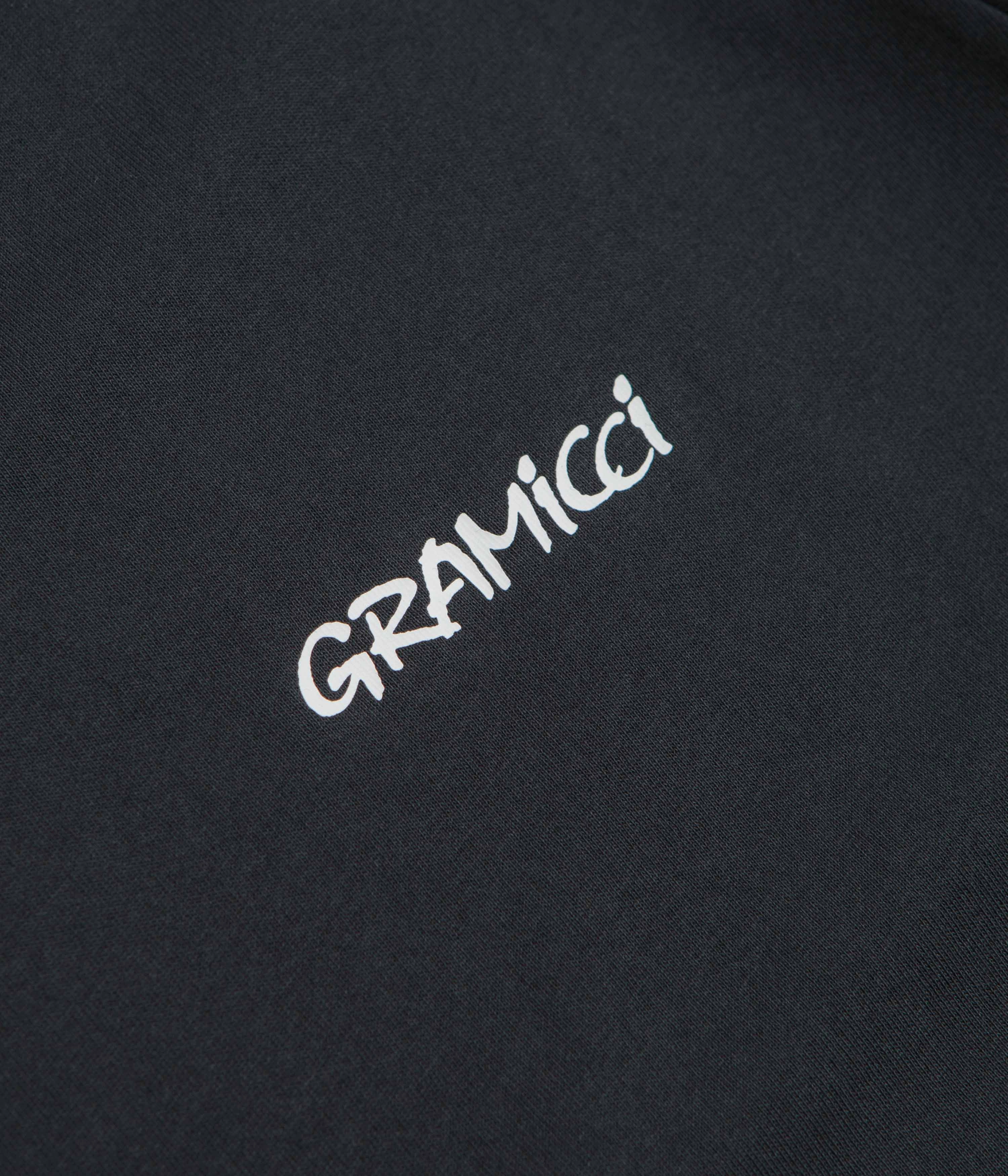 Zip Up Gramicci Ice Axe T-Shirt - Vintage Black