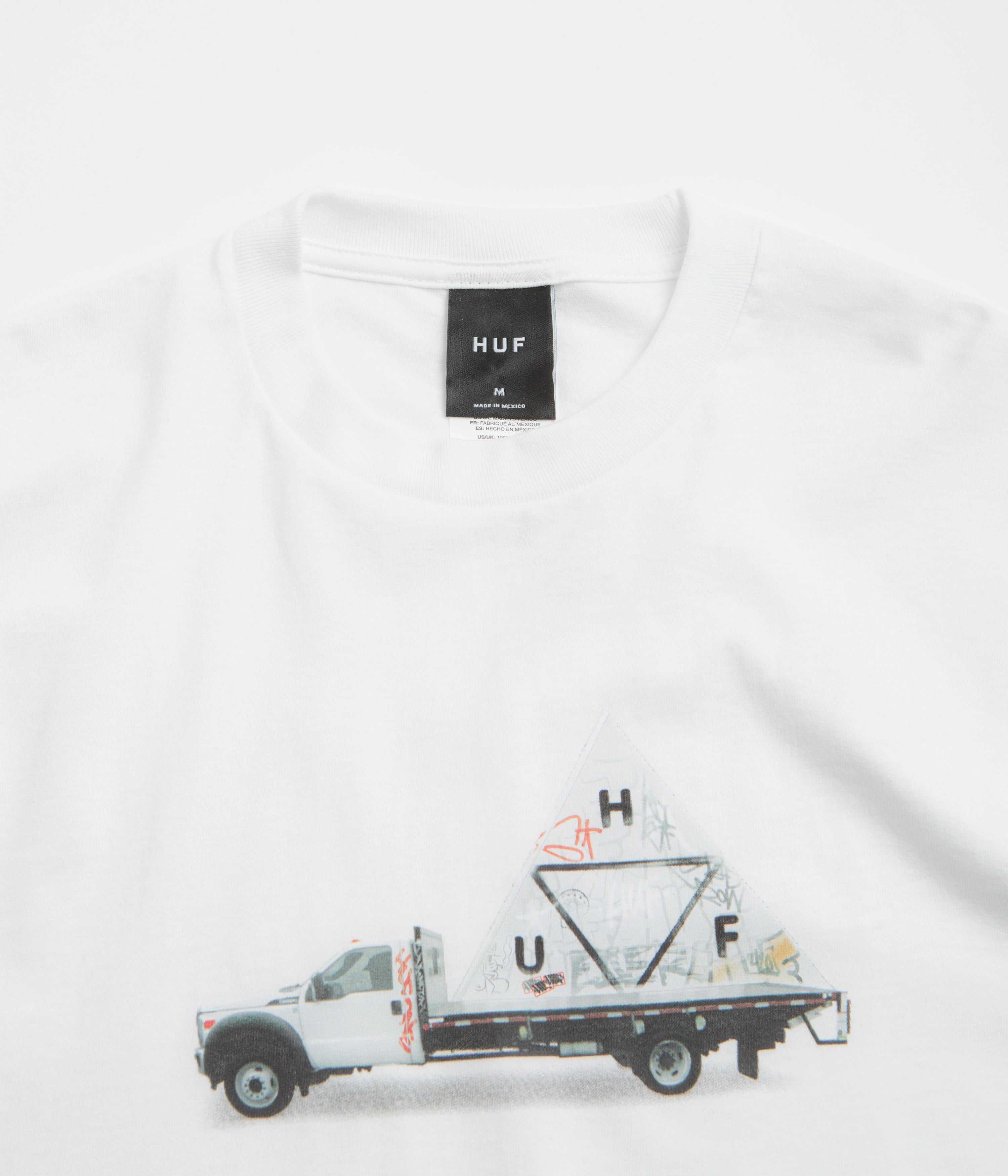Anti Perspiration Lining graduation HUF High Clearance T-Shirt - White
