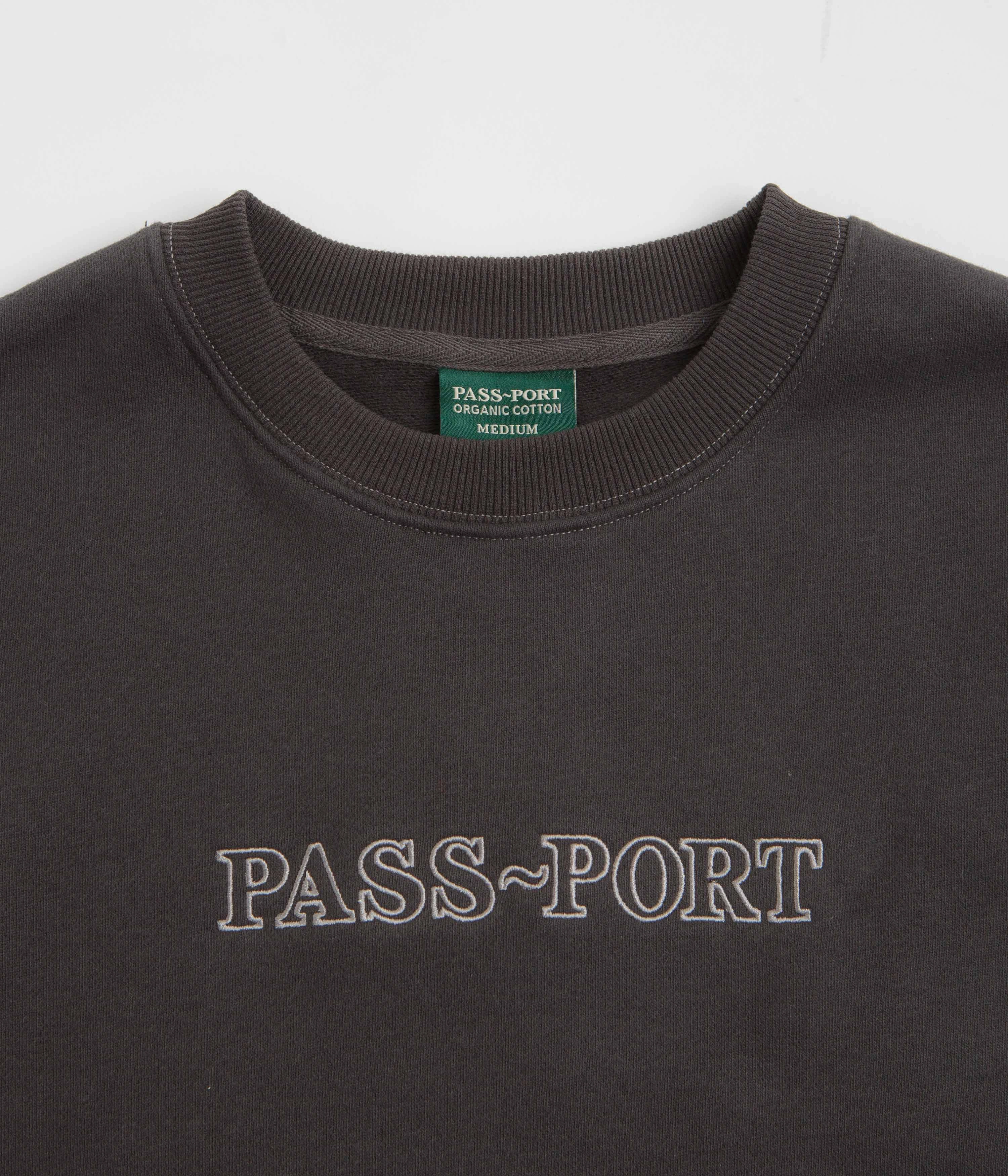 Pass Port Official Organic Fleece Sweatshirt - Vintage Black Cozy Touch