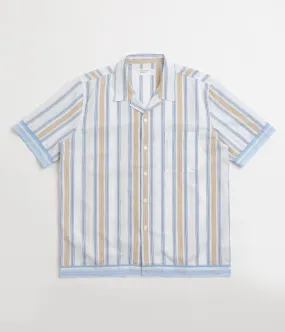 Universal Works Dean Road Shirt - Blue / Sand Lounge Wear