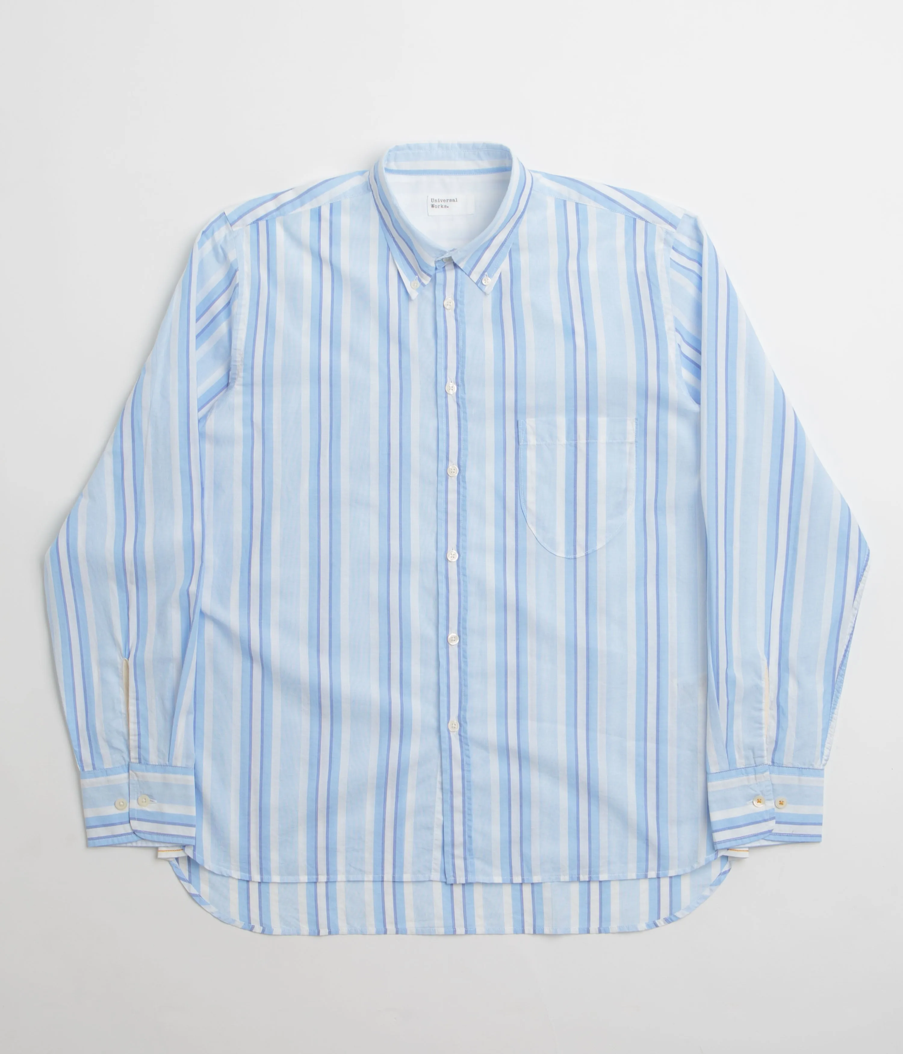 Universal Works Lazy Day Shirt - White / Blue Summer Must-have UV Protection