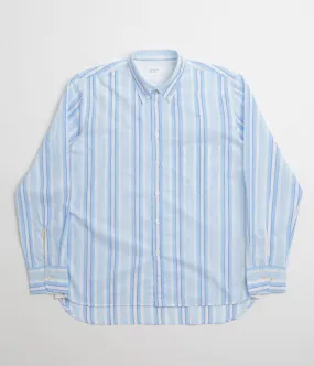 Universal Works Lazy Day Shirt - White / Blue Summer Must-have UV Protection