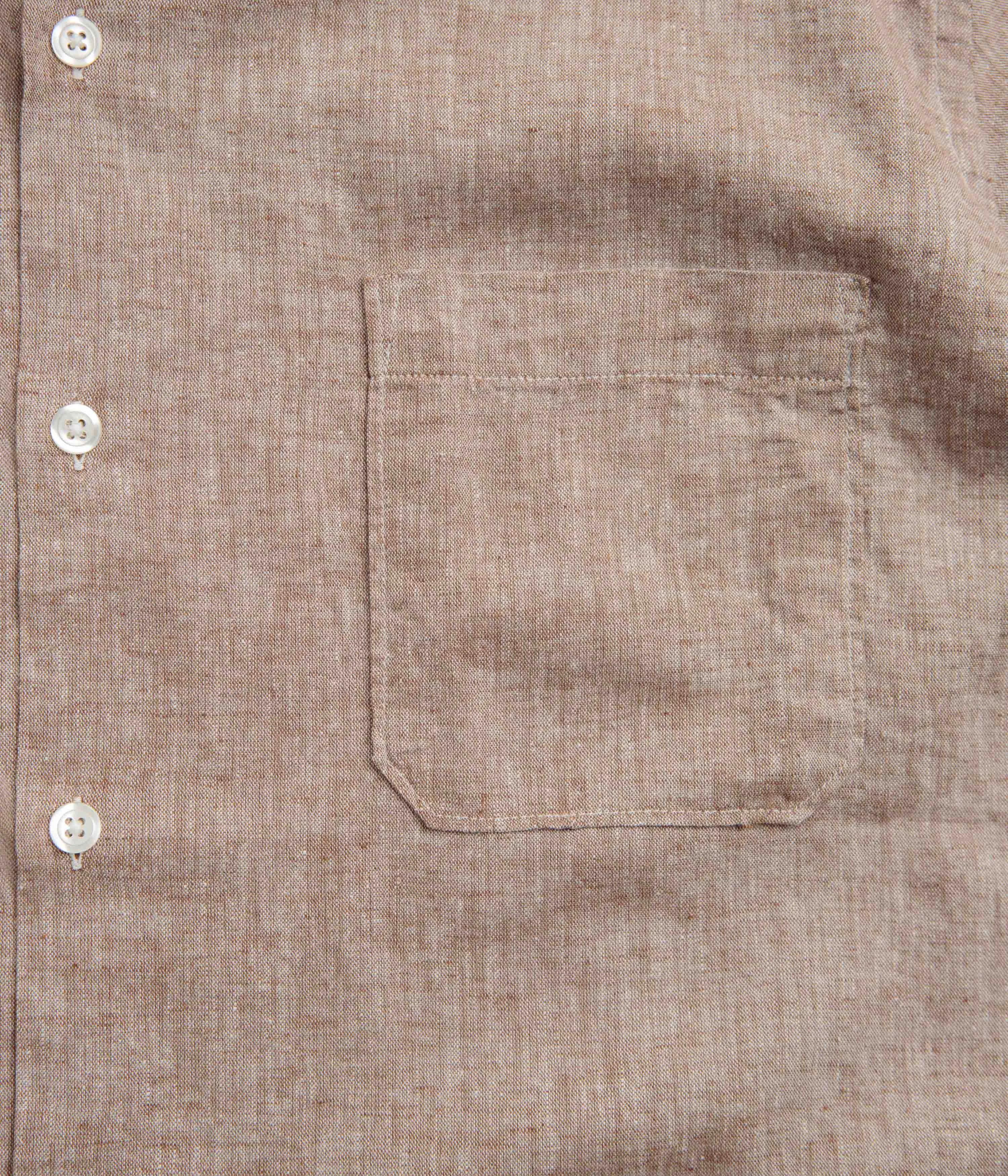 Universal Works Road Shirt - Brown Checkered Print