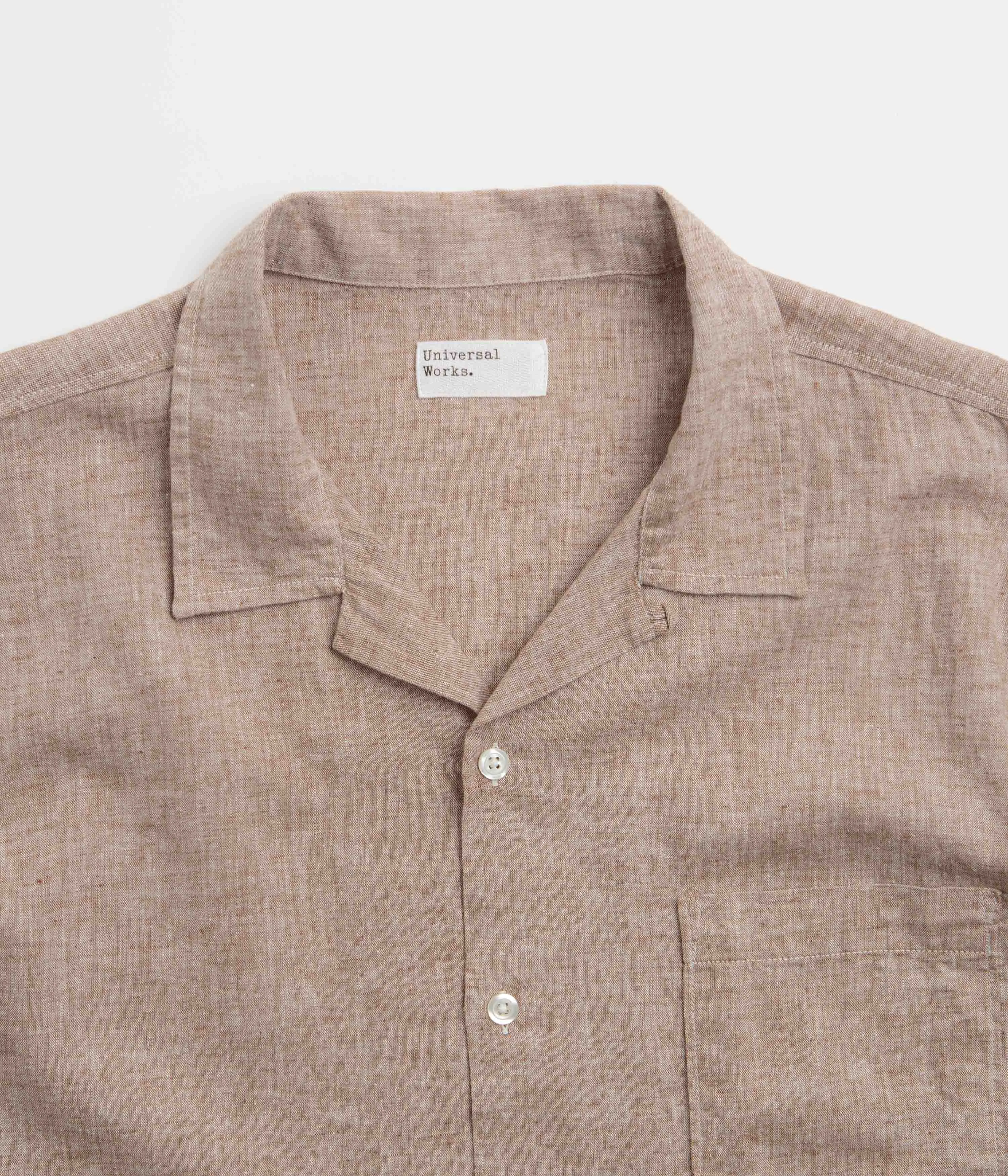 Universal Works Road Shirt - Brown Smooth Seam Finish Eco-friendly