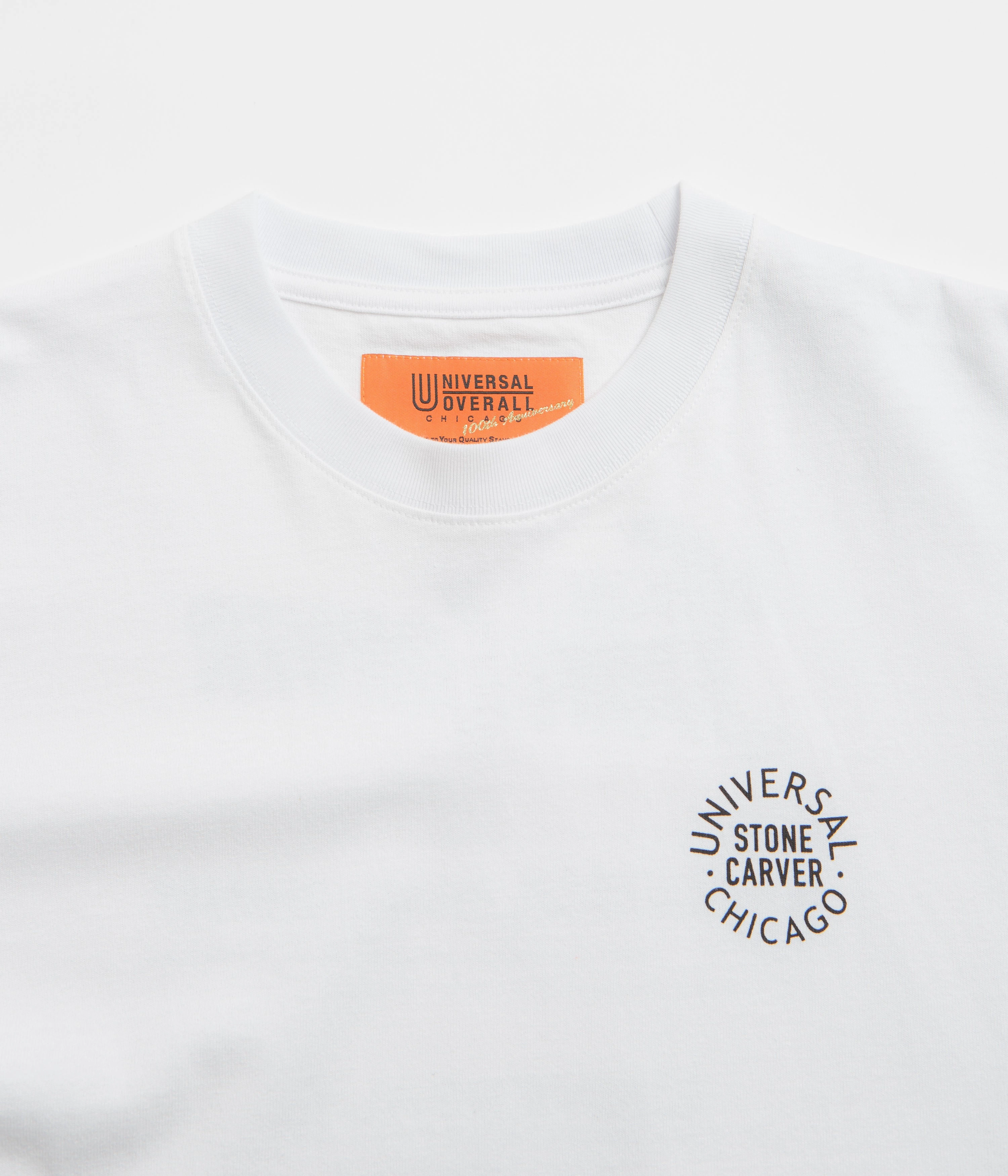 Cool Style Hypoallergenic Textile Universal Overall Historical Logo T-Shirt - White