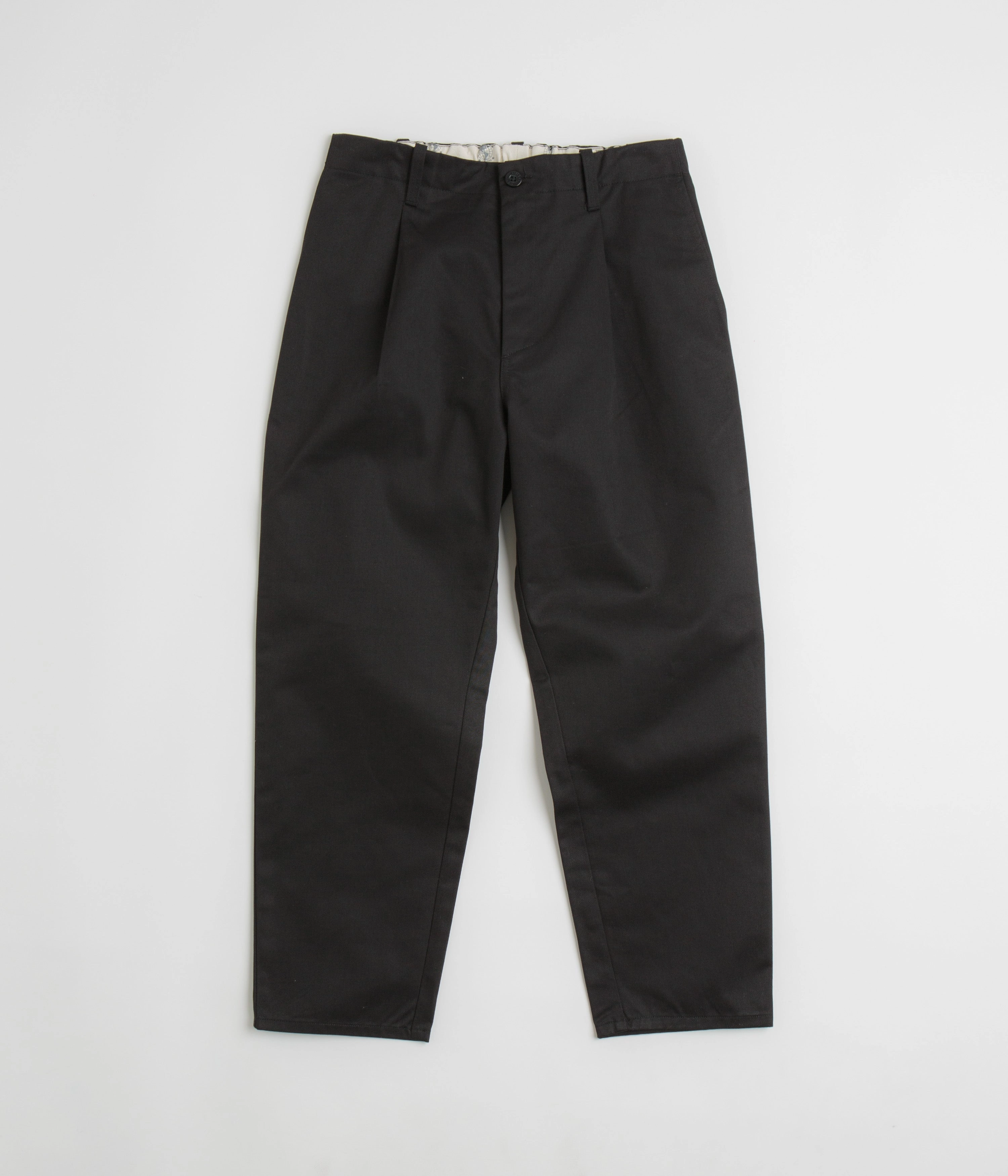 Universal Overall Type.05 Tuck Tapered Pants - Black Structured Hemline