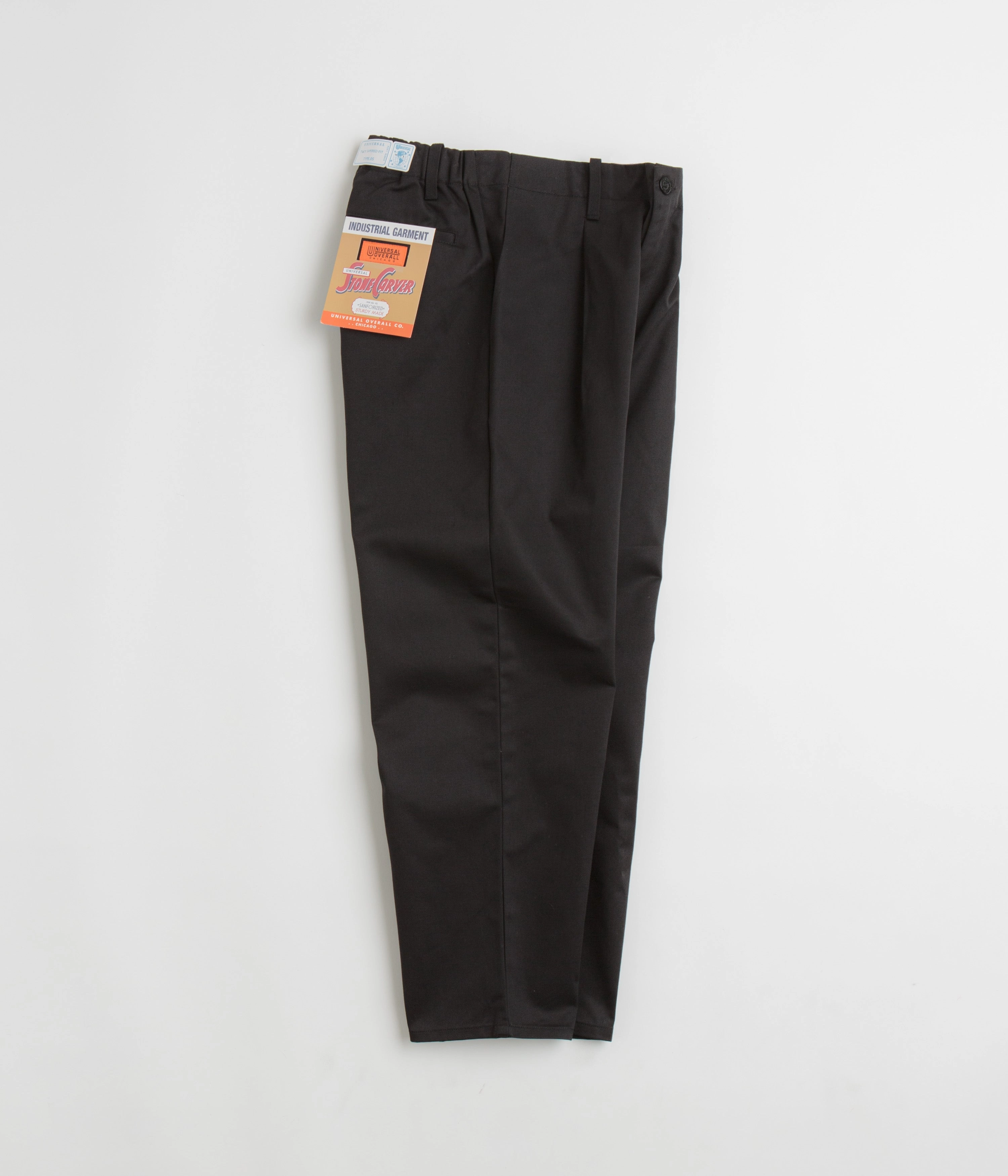 Universal Overall Type.05 Tuck Tapered Pants - Black Cozy Waist DurableConstruction