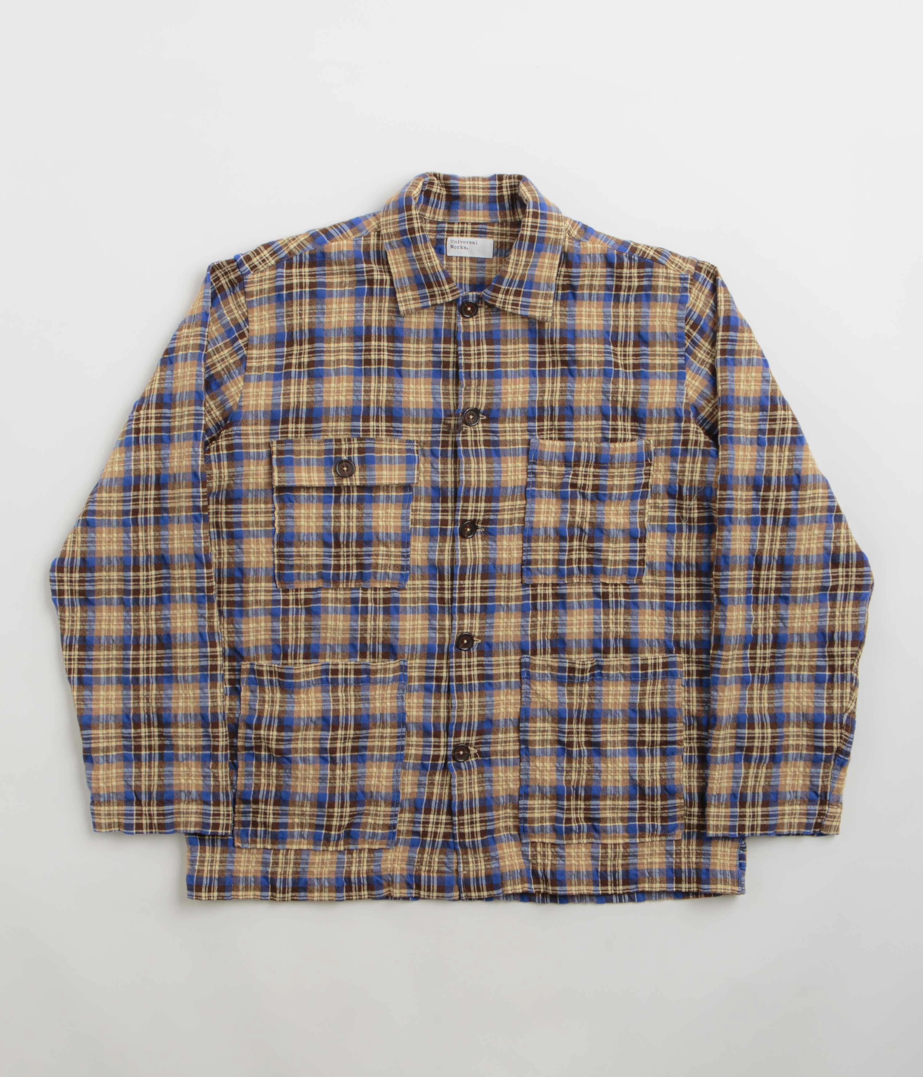 Universal Works Dockside Jacket - Blue / Sand Subtle Color Tone