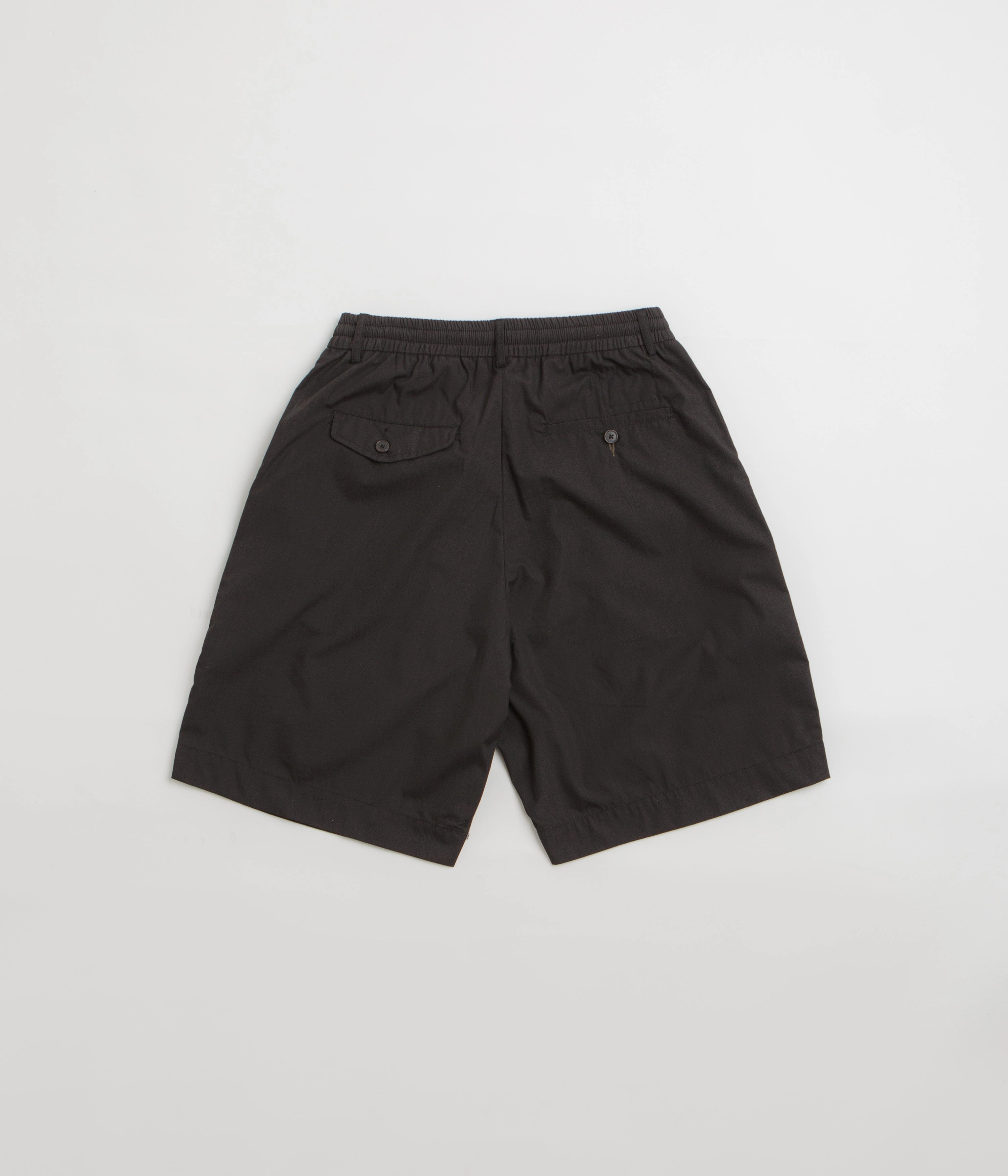 odor - absorbing Lounge Wear Universal Works Pleated Track Shorts - Black