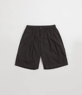 Easy Style Universal Works Pleated Track Shorts - Black