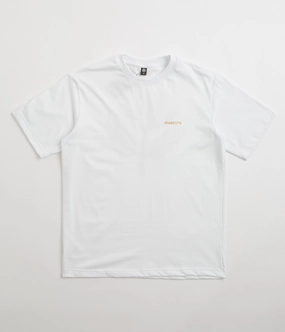 Light Style Pocket Detailing Magenta Life T-Shirt - White