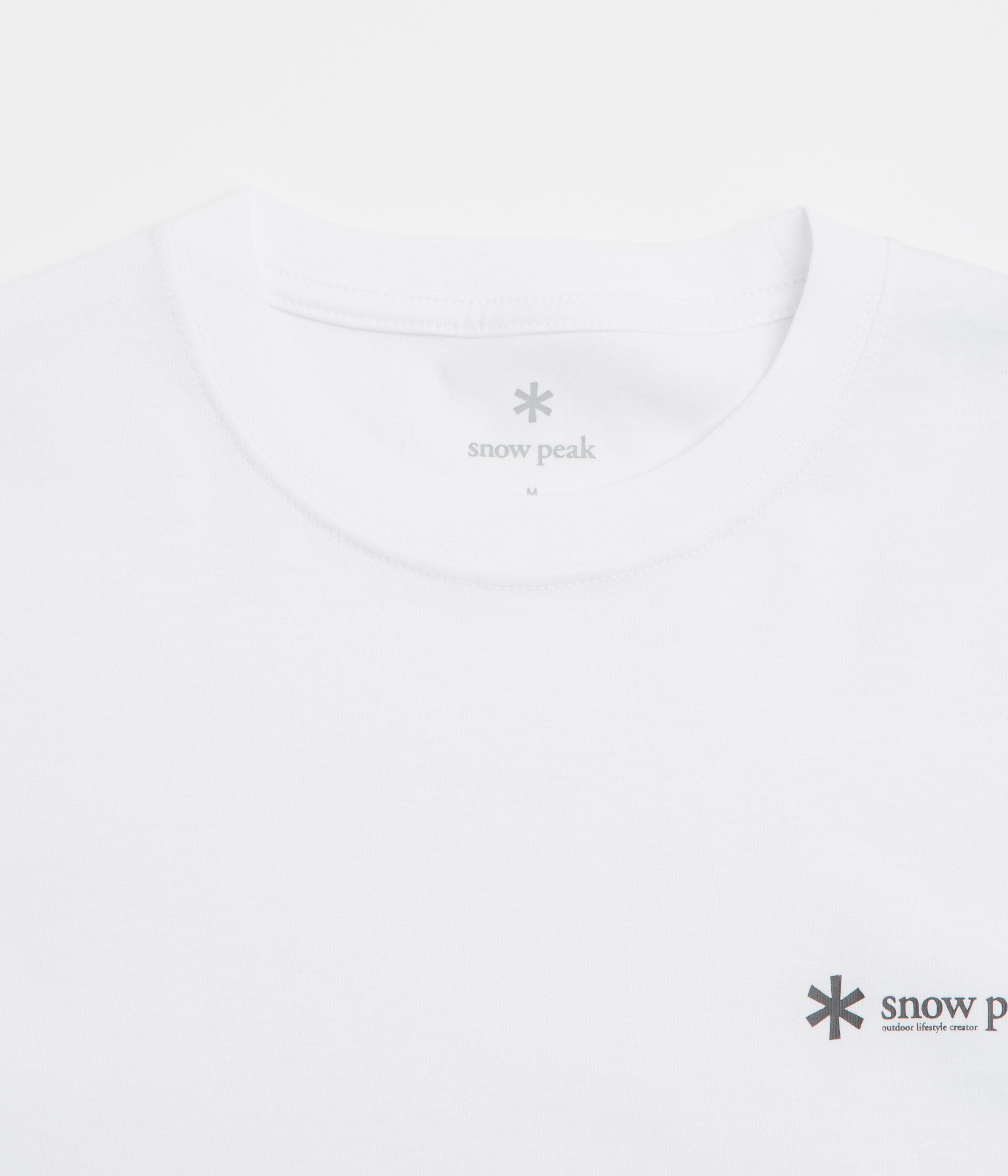 Snow Peak Chest Logo T-Shirt - White Classic Layer Wear Trendy Casual Wear