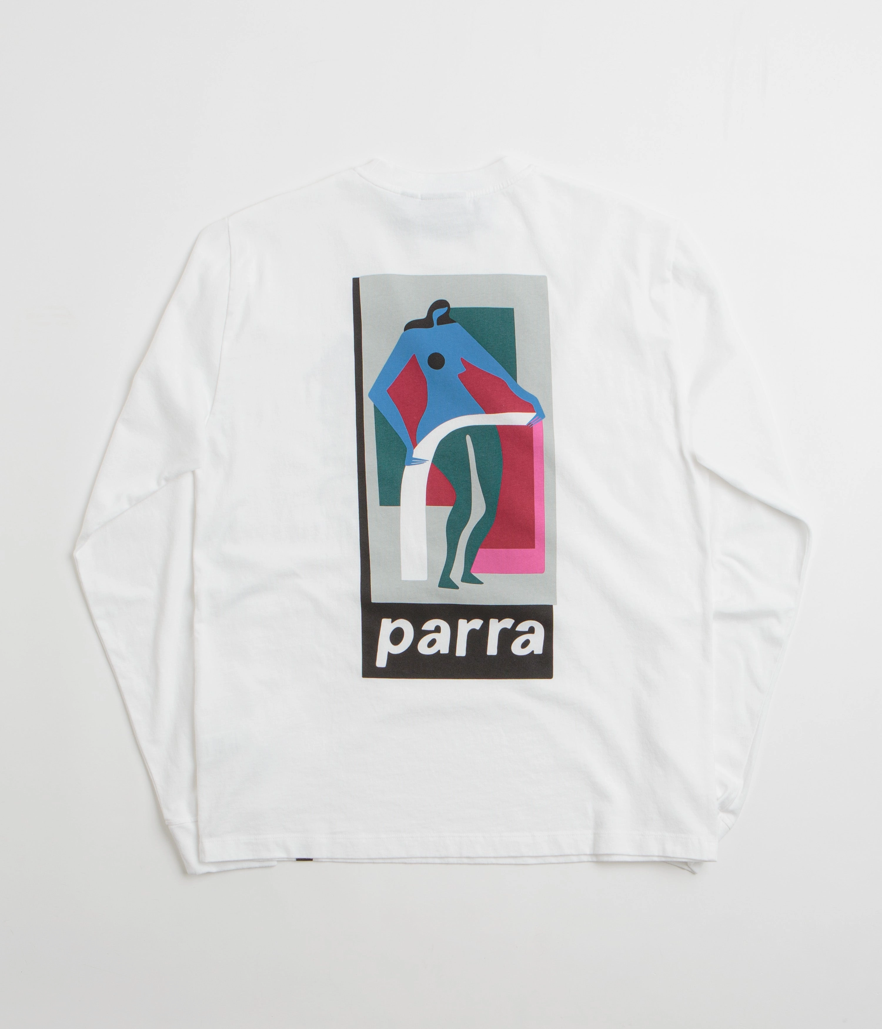 Cotton Blend by Parra Lowering The Bar Long Sleeve T-Shirt - White