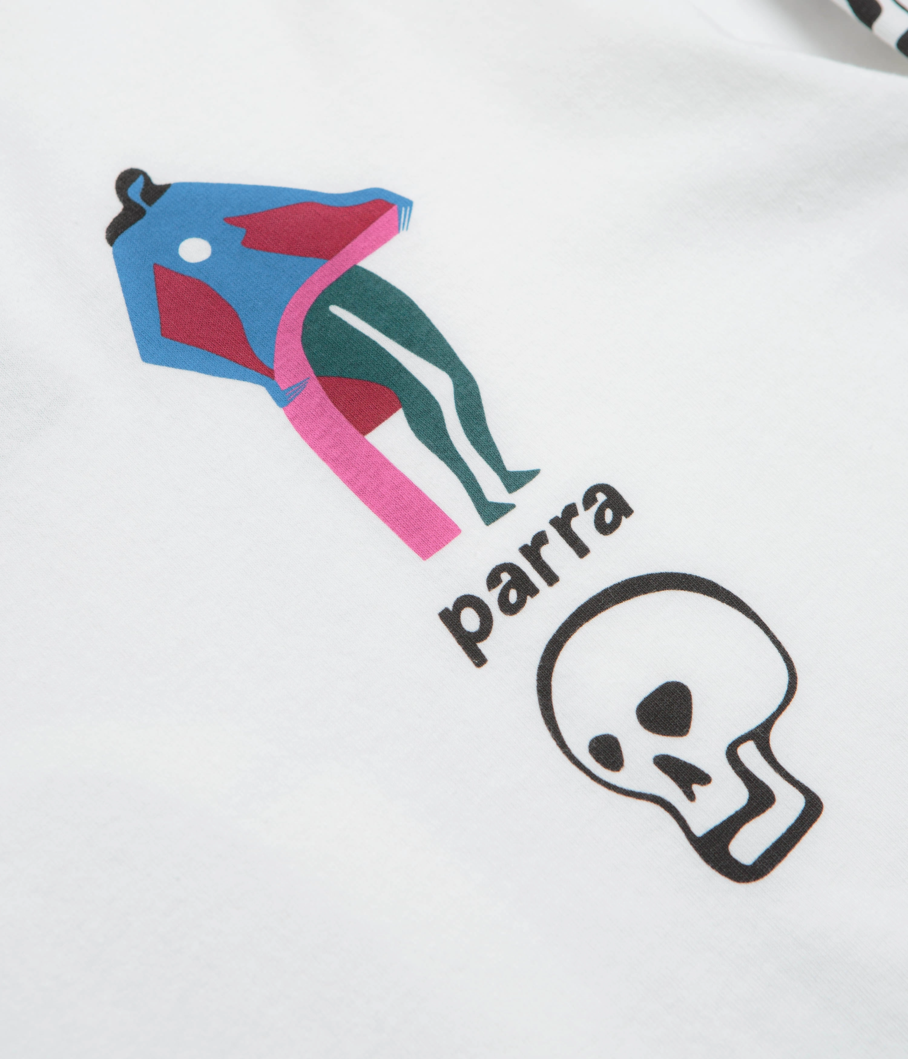 by Parra Lowering The Bar Long Sleeve T-Shirt - White Relaxed Smart Casual Essential Wear