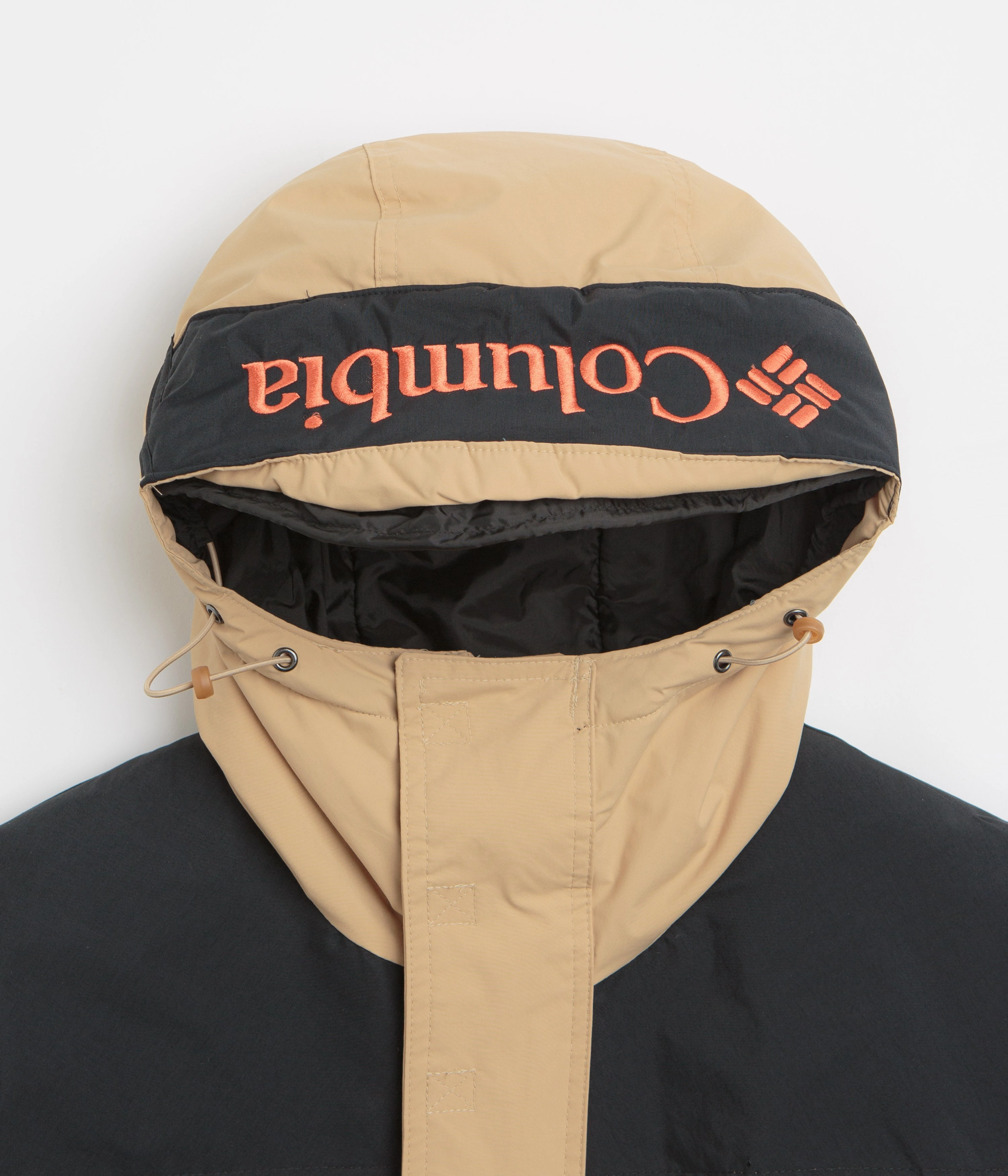 Columbia Challenger II Insulated Pullover Jacket - Canoe / Black ConvertibleCollar Classic Ribbed Cuffs