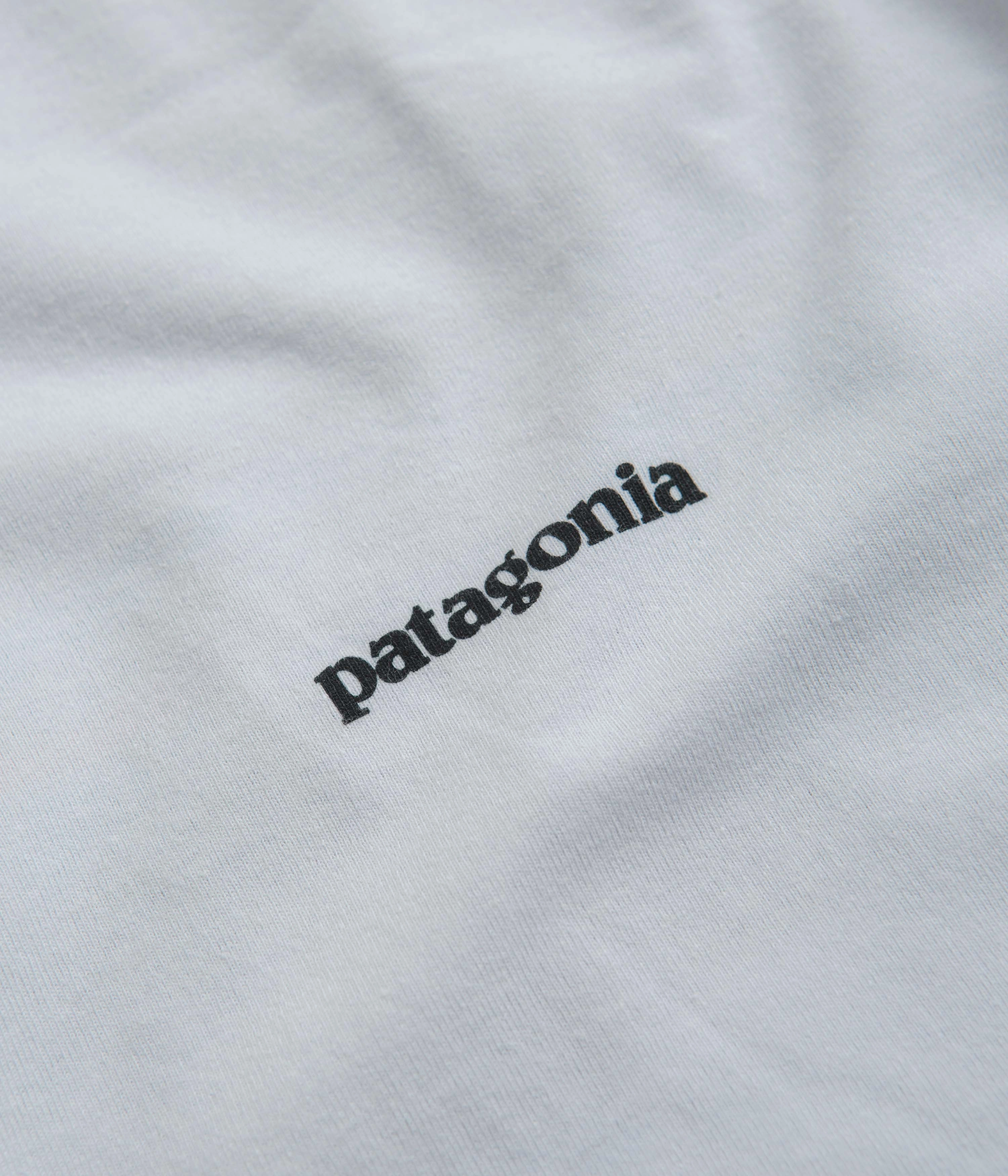 Patagonia P-6 Logo Responsibili-Tee Long Sleeve T-Shirt - White Smart Design