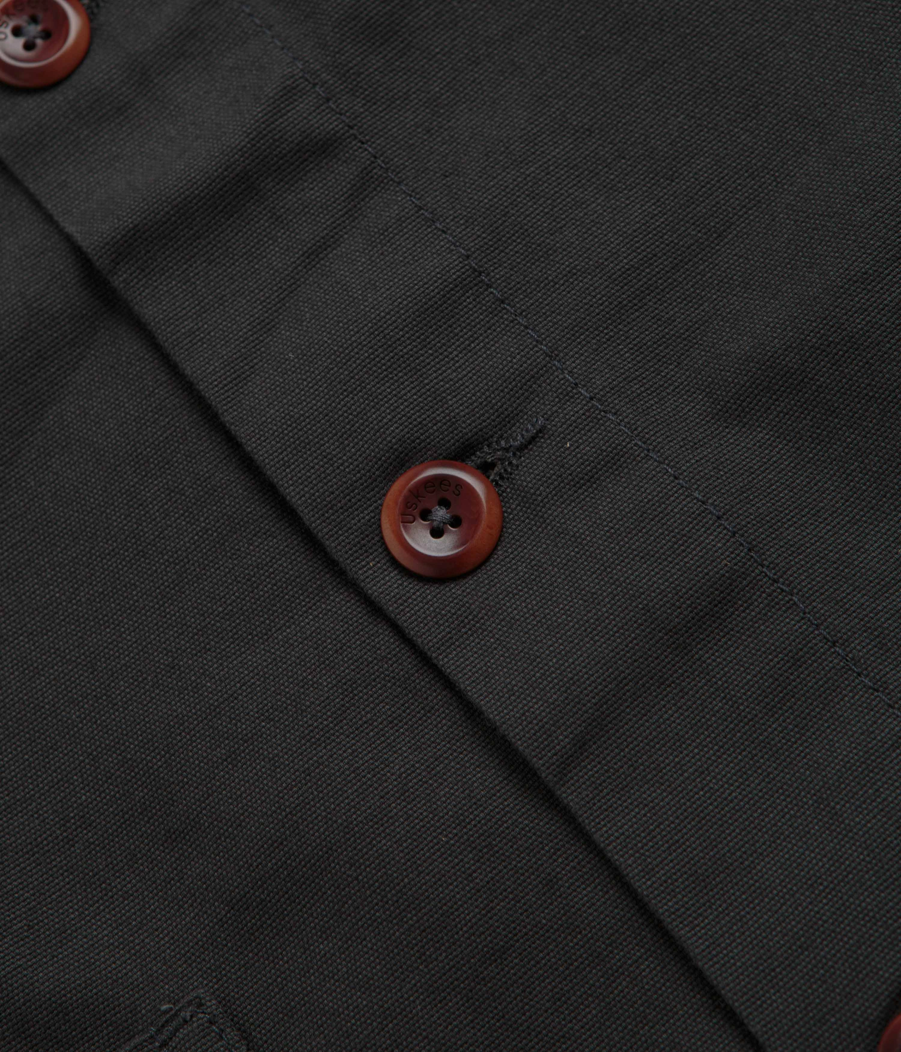 Uskees 3001 Buttoned Overshirt - Charcoal Wind Chill Protection Layering Compatible Cut
