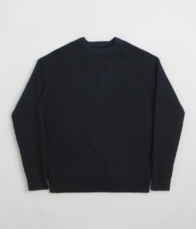 Uskees 7013 Knit Crewneck Sweatshirt - Midnight Blue Functional Comfort Snuggle Ready