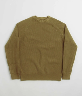 Uskees 7013 Knit Crewneck Sweatshirt - Woodland Green Warm Layers
