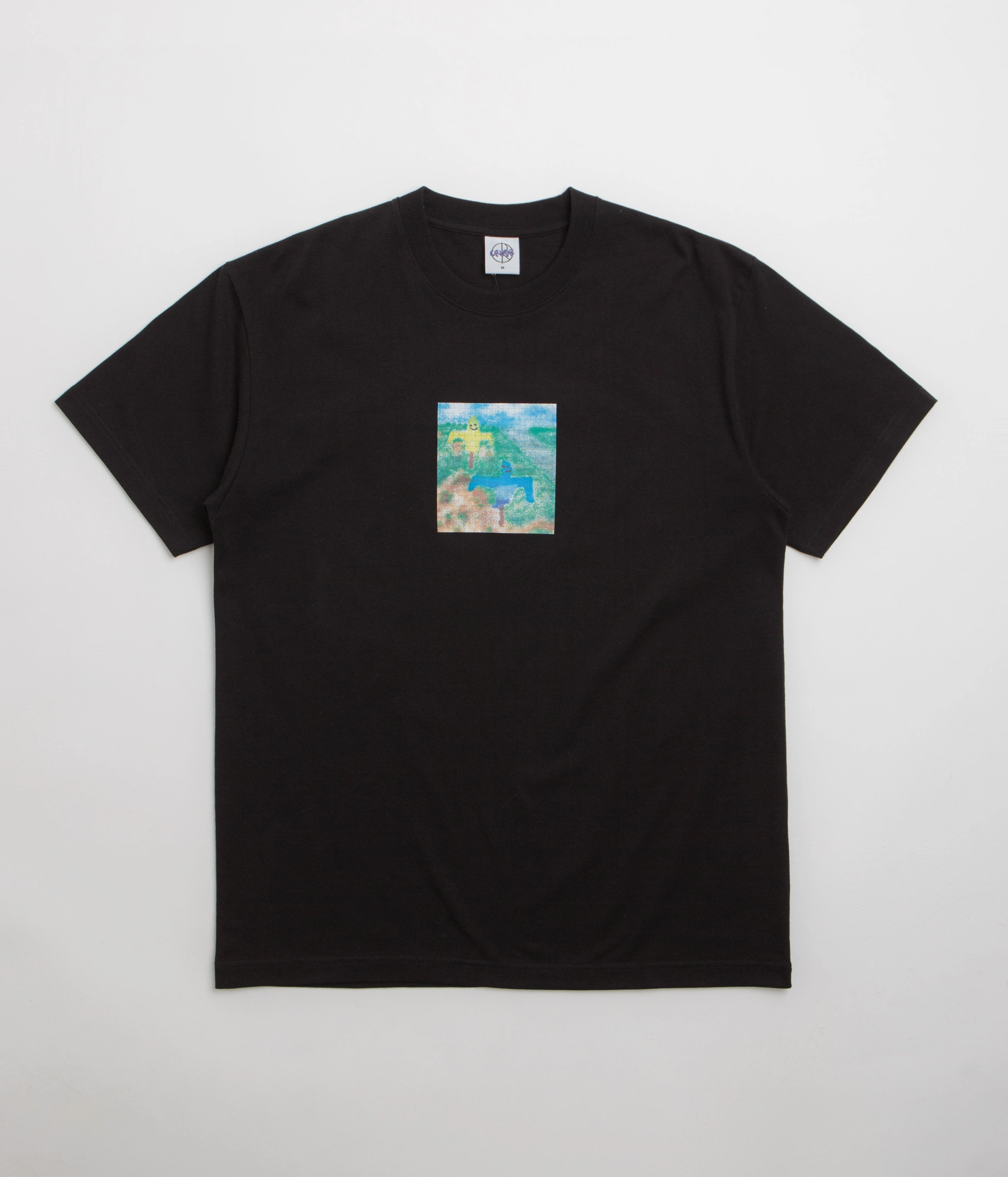 Versatile Layer Organic Cotton Polar Scarecrow T-Shirt - Black