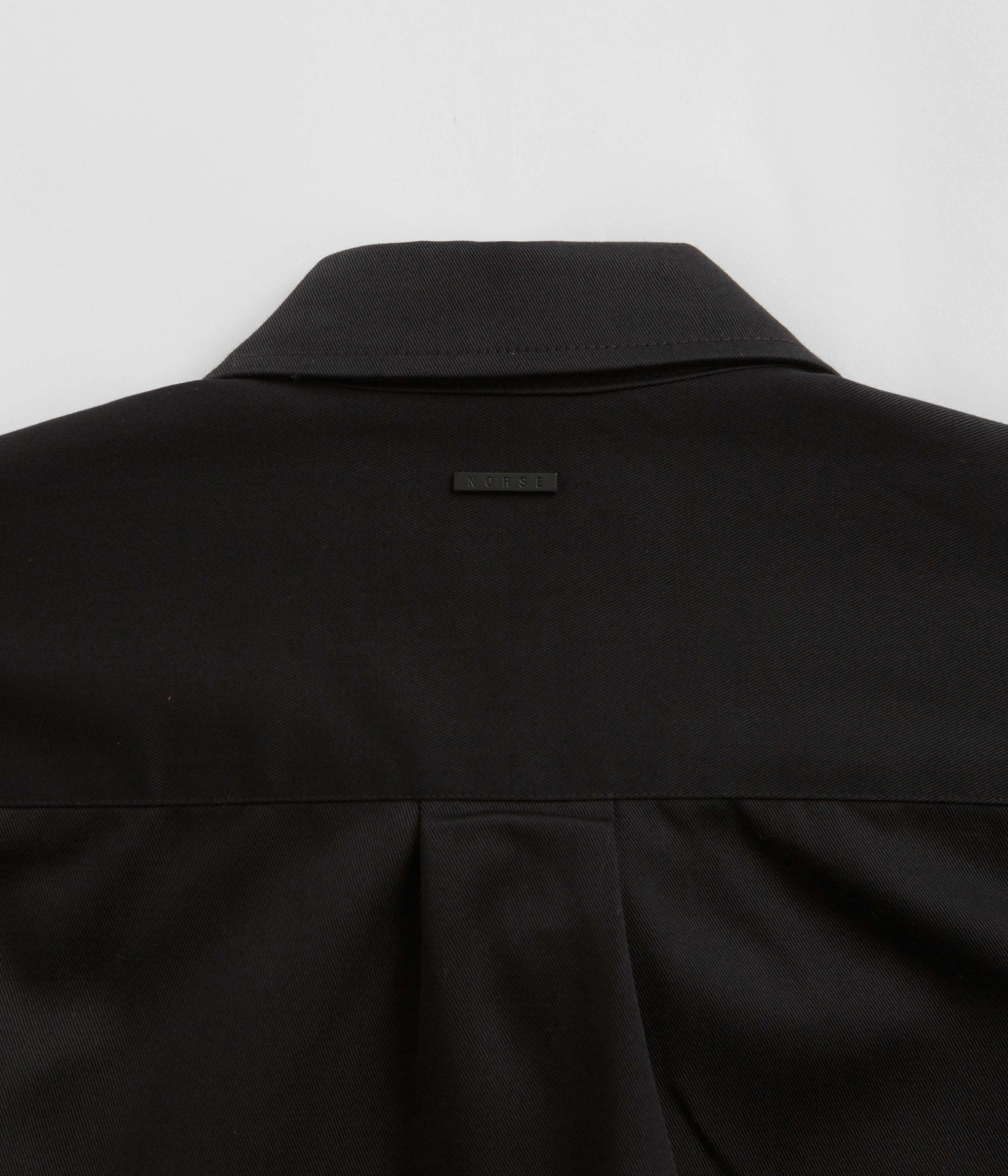 Norse Projects Ulrik Gabardine Zipped Overshirt - Black Dynamic flex Cozy Layering