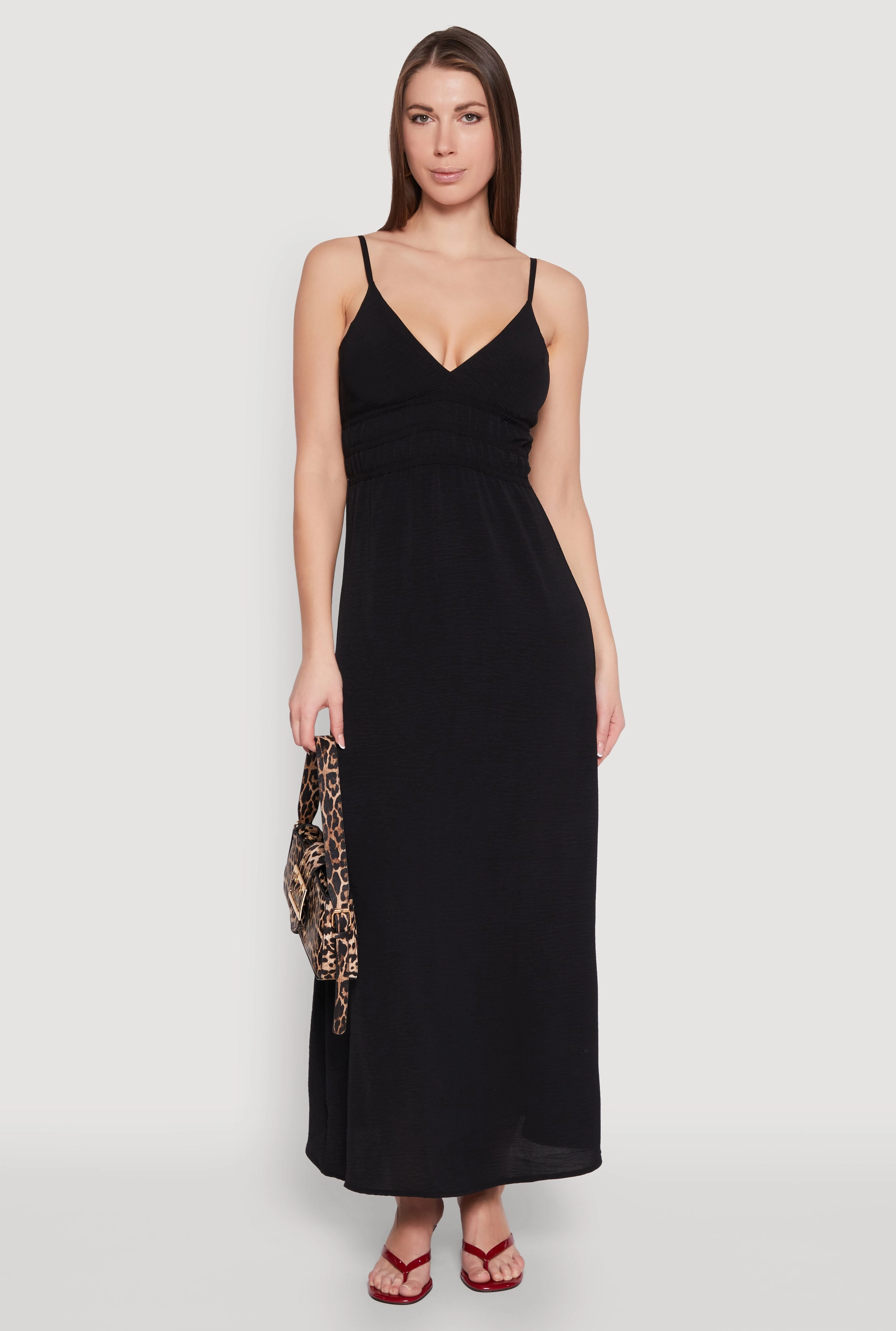 V Neck Empire Waist Maxi Dress Lace Ease Work-to-Play Wear