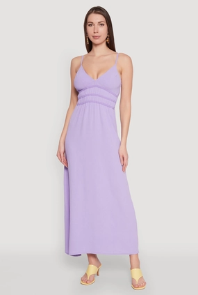 Japan Cool Evening Classic V Neck Empire Waist Maxi Dress
