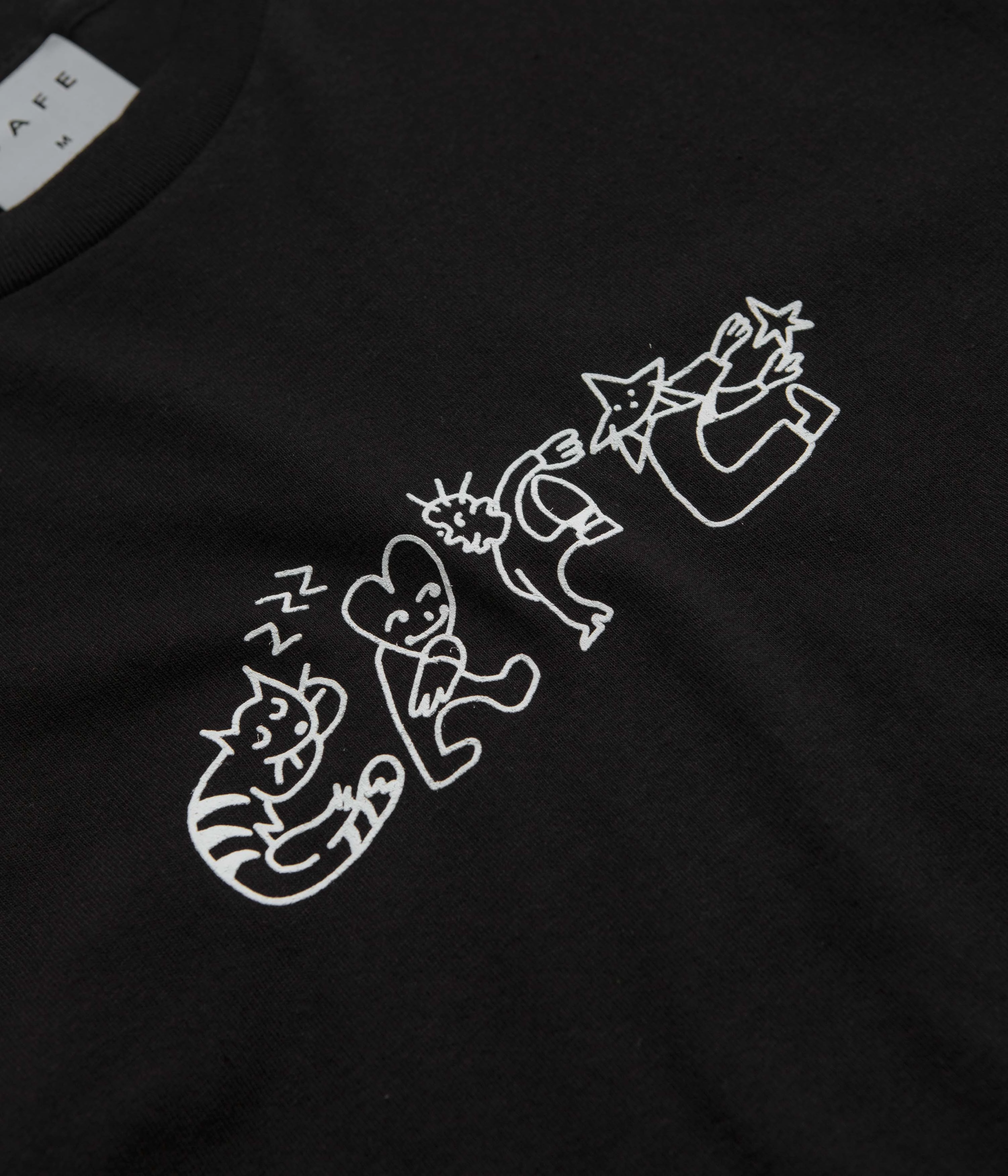 Skateboard Cafe Buddy T-Shirt - Black Daily Style Trend